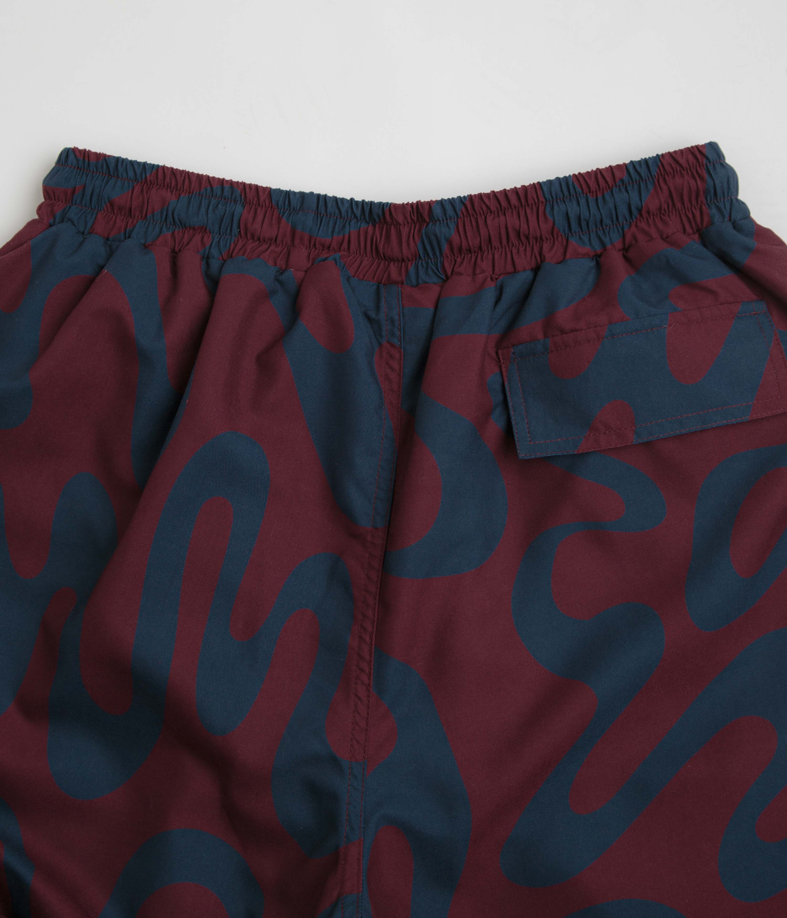 by Parra Splashed Swim Shorts - Burgundy - Image 6