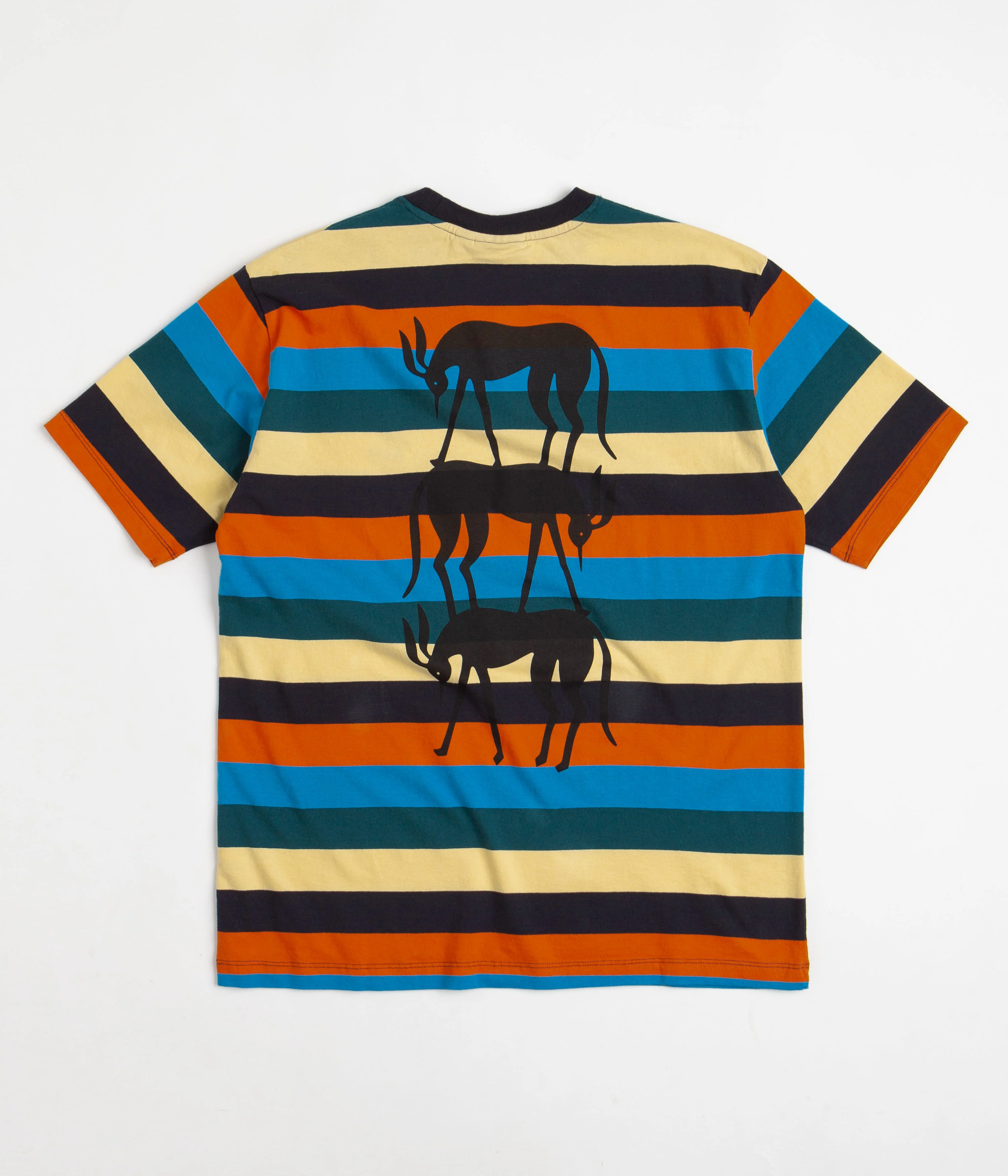 by Parra Stacked Pets On Stripes T-Shirt - Multi - Image 2
