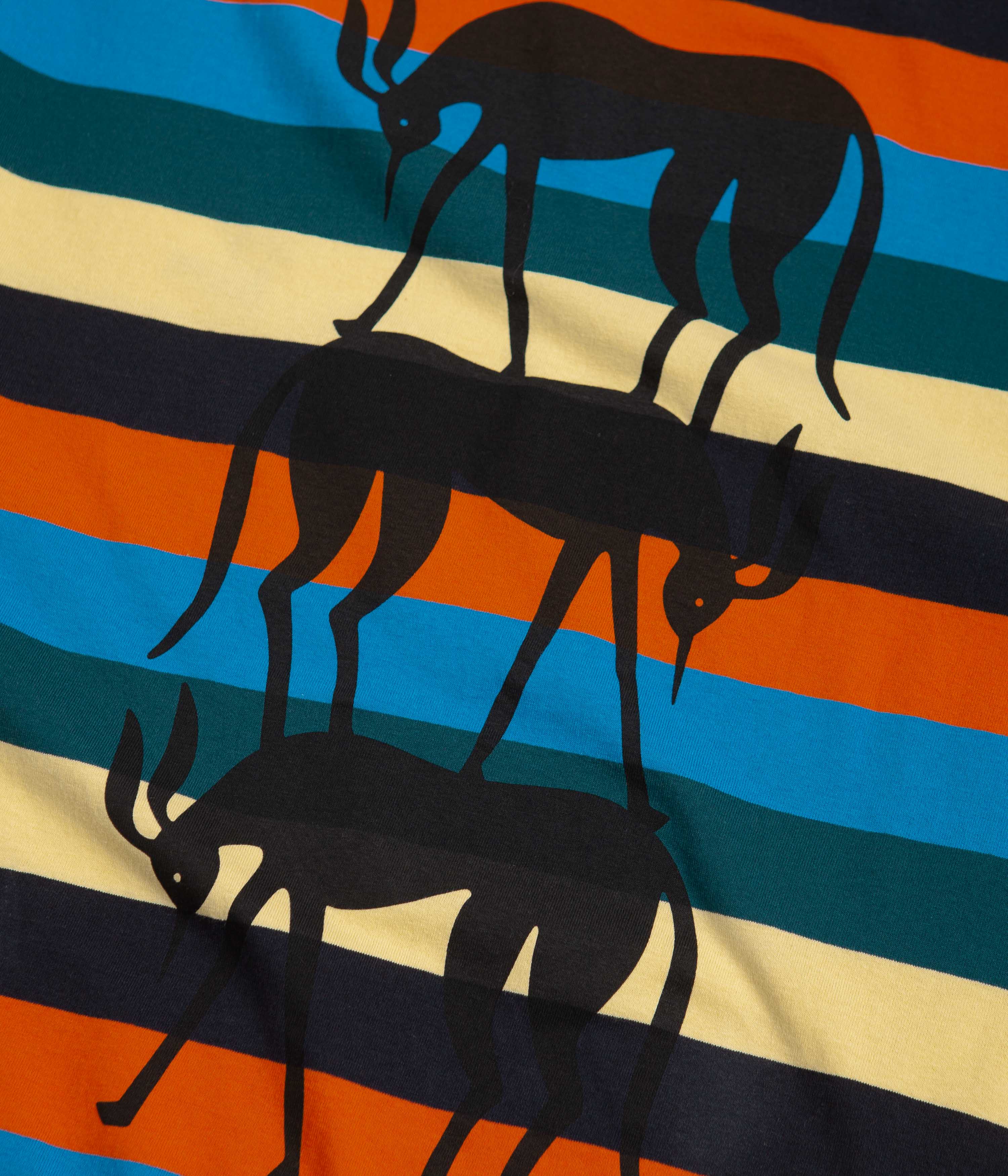 by Parra Stacked Pets On Stripes T-Shirt - Multi - Image 5