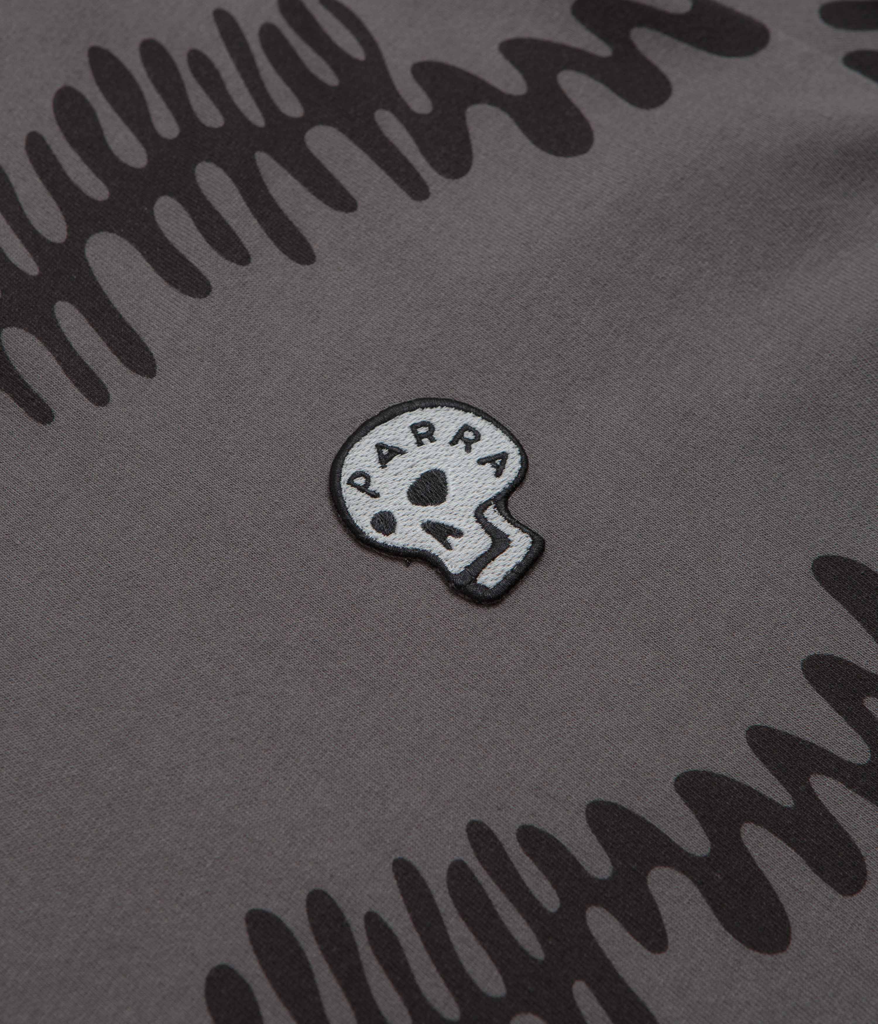 by Parra Stitched Skull Long Sleeve T-Shirt - Washed Brown - Image 3