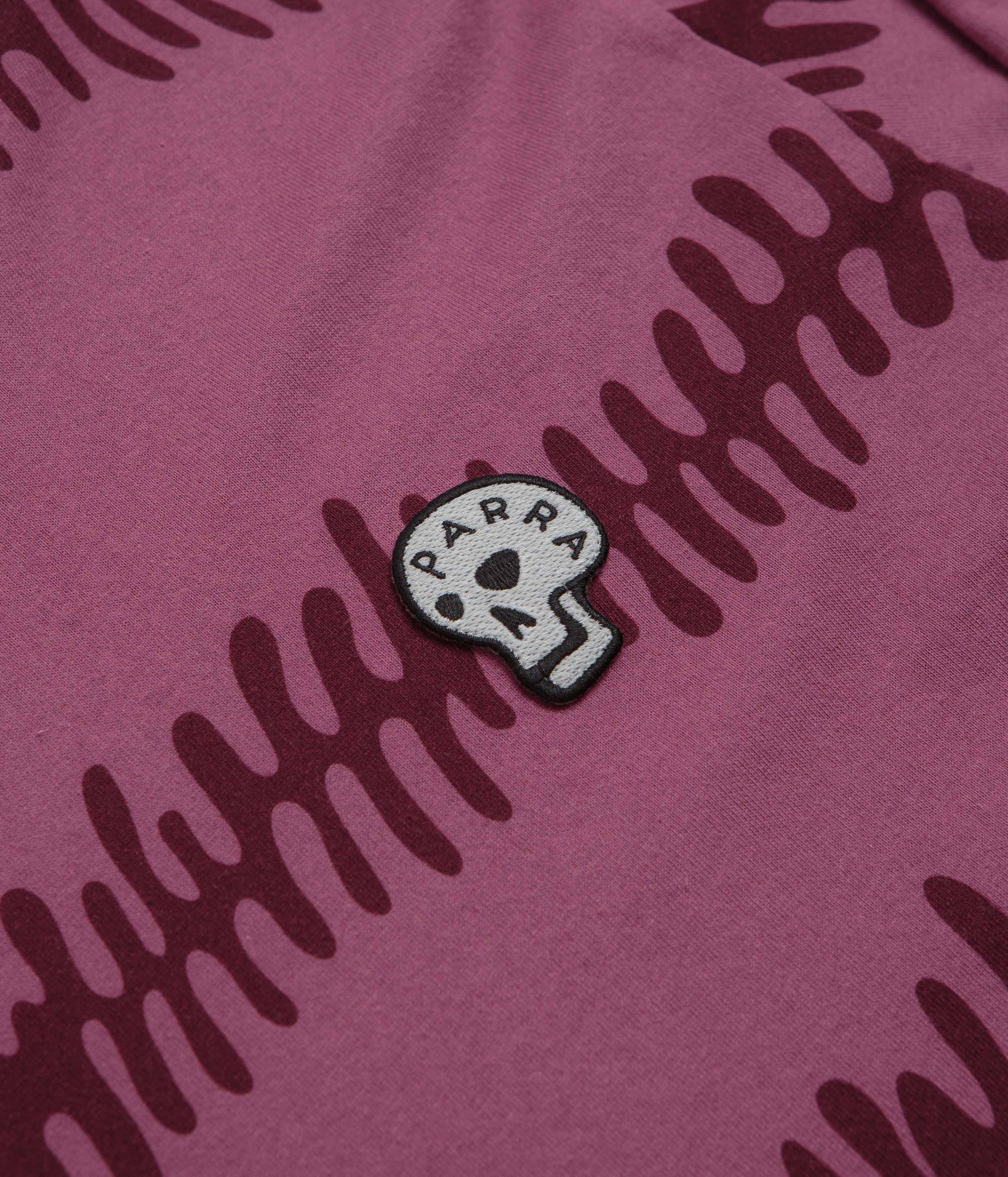by Parra Stitched Skull Long Sleeve T-Shirt - Washed Magenta - Image 3