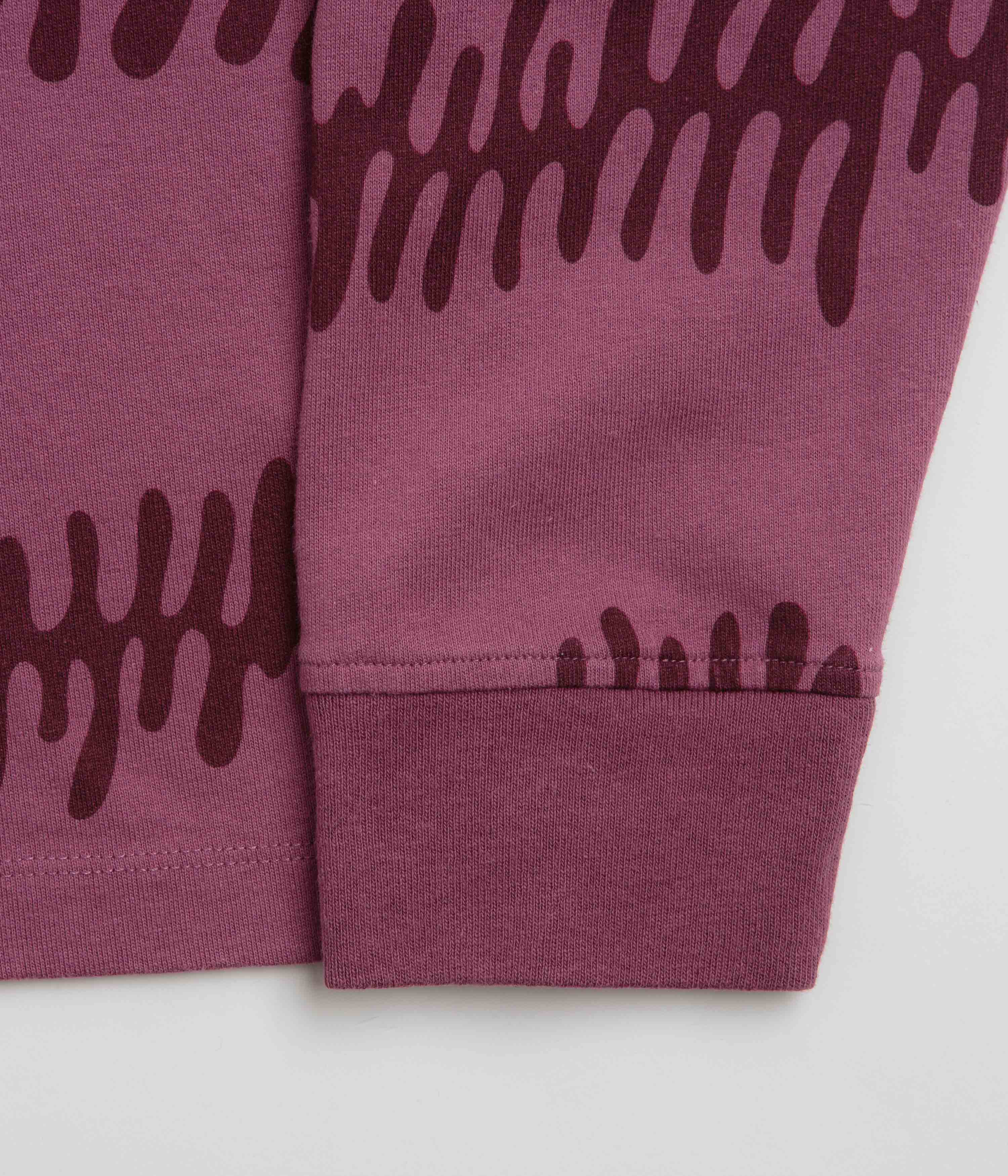 by Parra Stitched Skull Long Sleeve T-Shirt - Washed Magenta - Image 4
