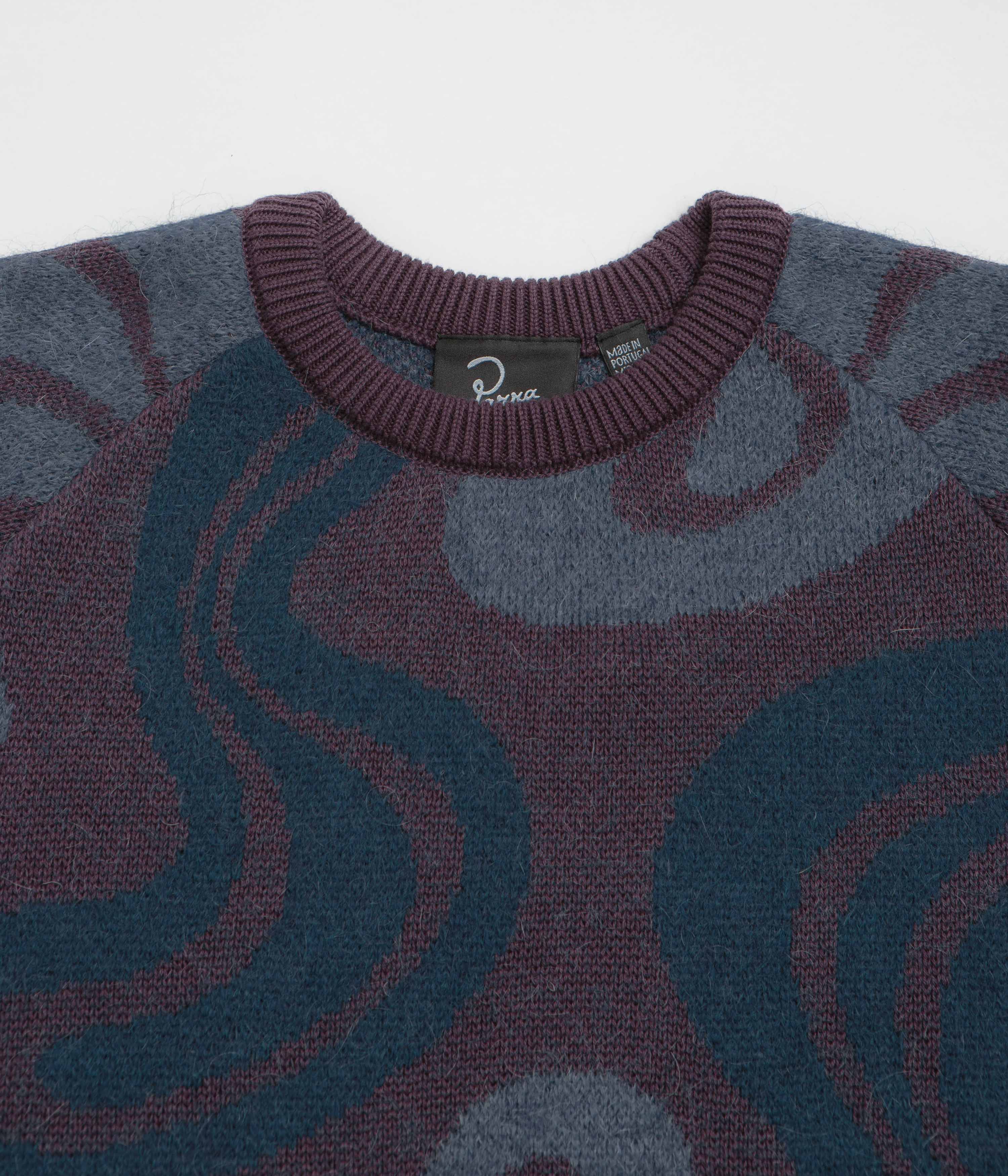 by Parra Stupid Lava Lamp Knitted Sweatshirt - Dark Mahogany - Image 2
