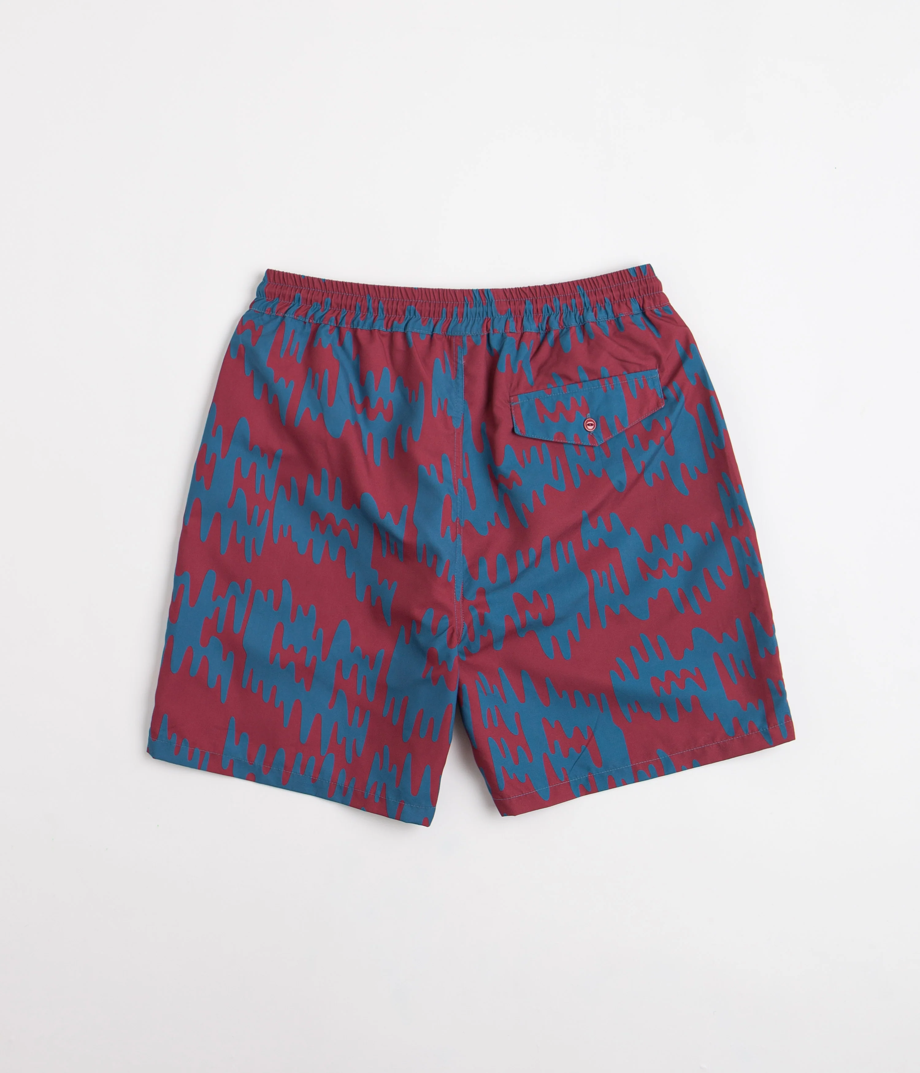 by Parra Tremor Pattern Swim Shorts - Deep Red - Image 3