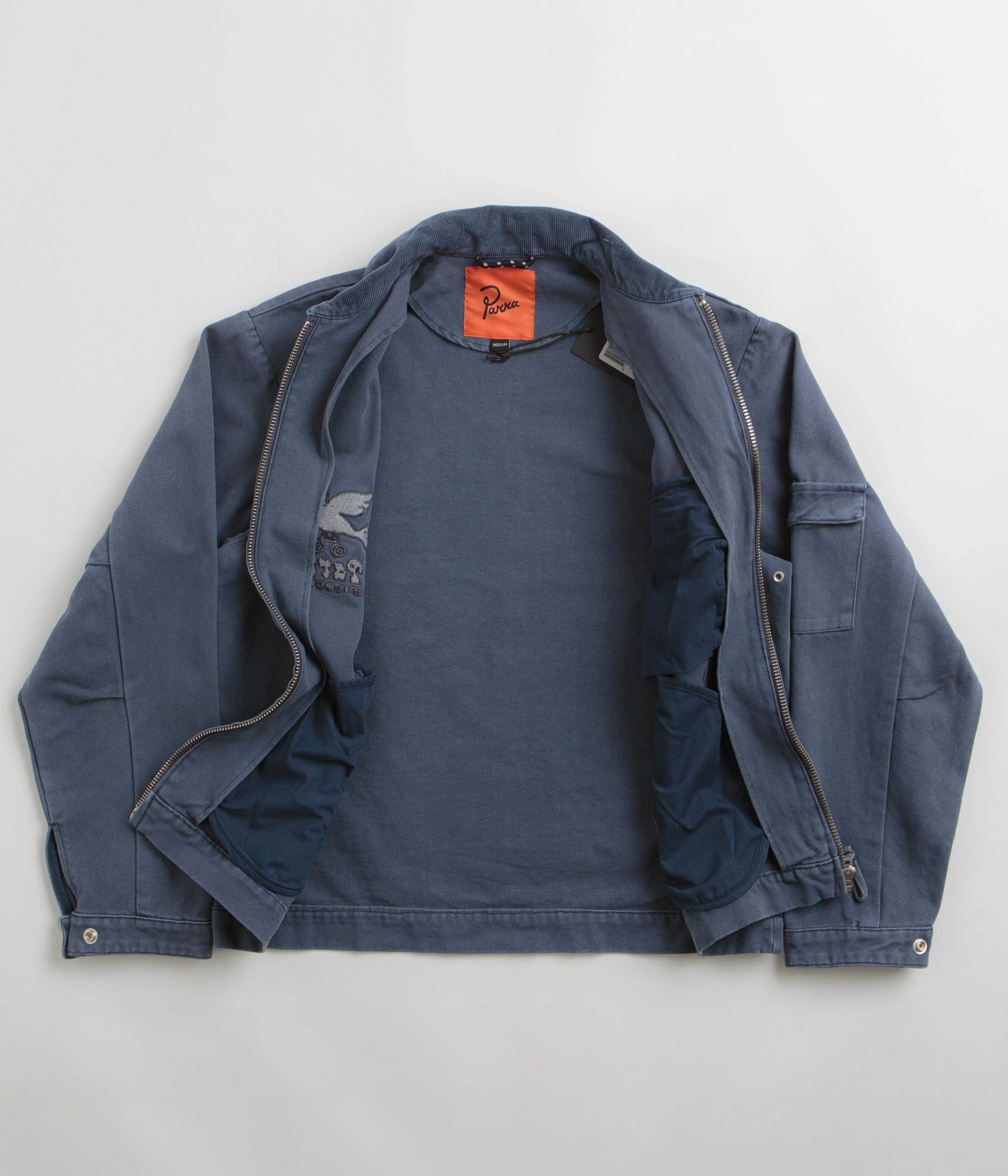 by Parra Twilled Bird Wheel Jacket - Washed Blue - Image 2