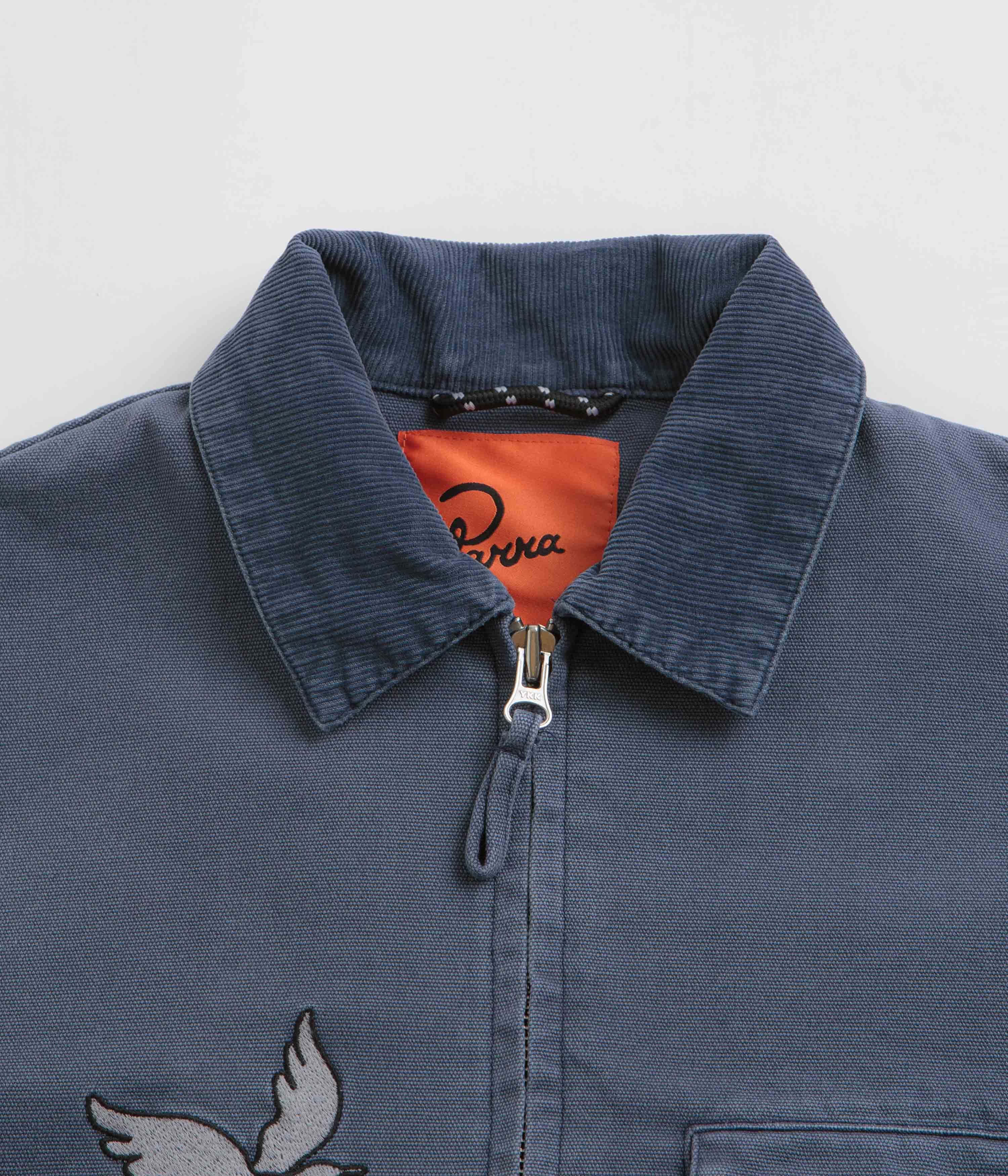 by Parra Twilled Bird Wheel Jacket - Washed Blue - Image 3