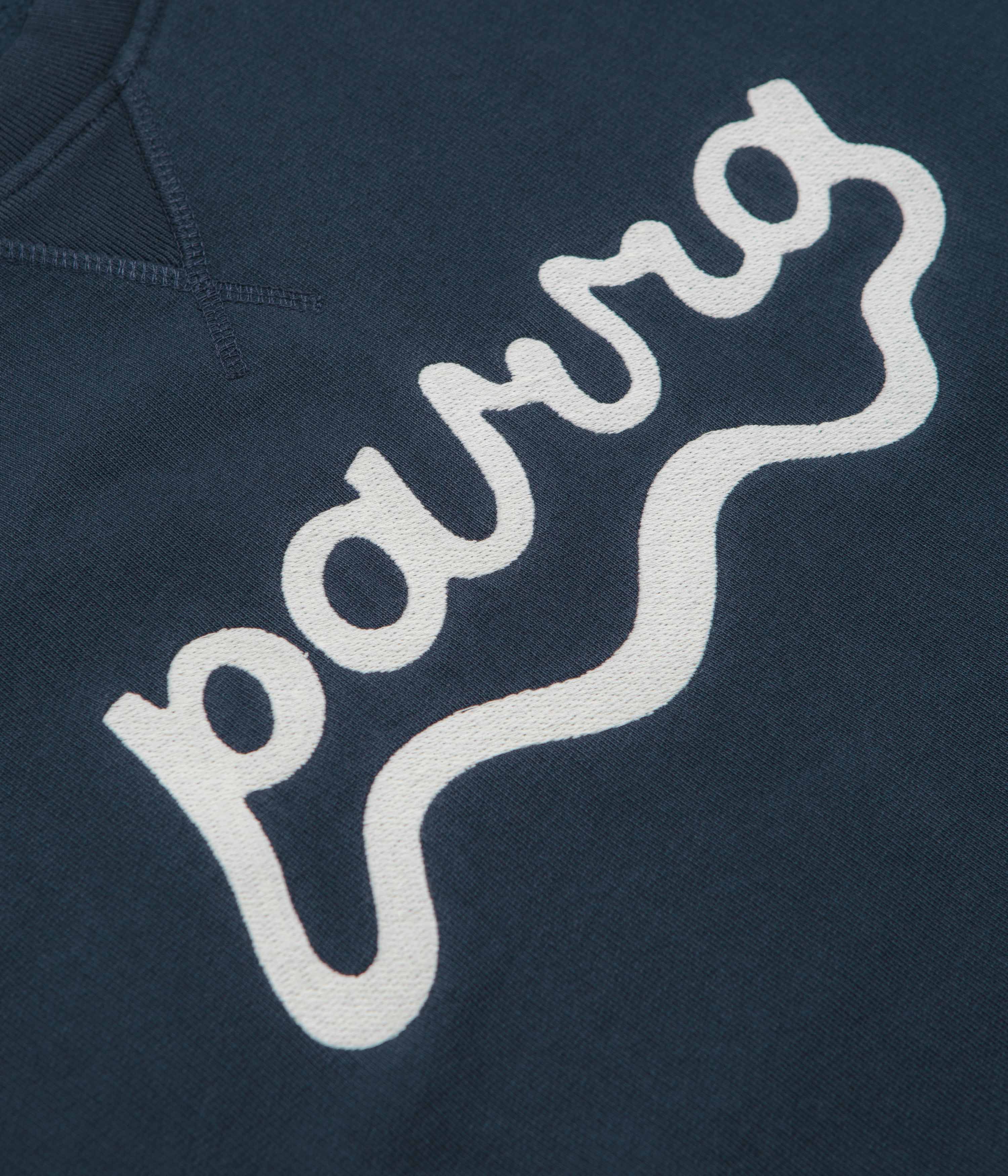 by Parra Water Wave Logo Crewneck Sweatshirt - Navy Blue - Image 3