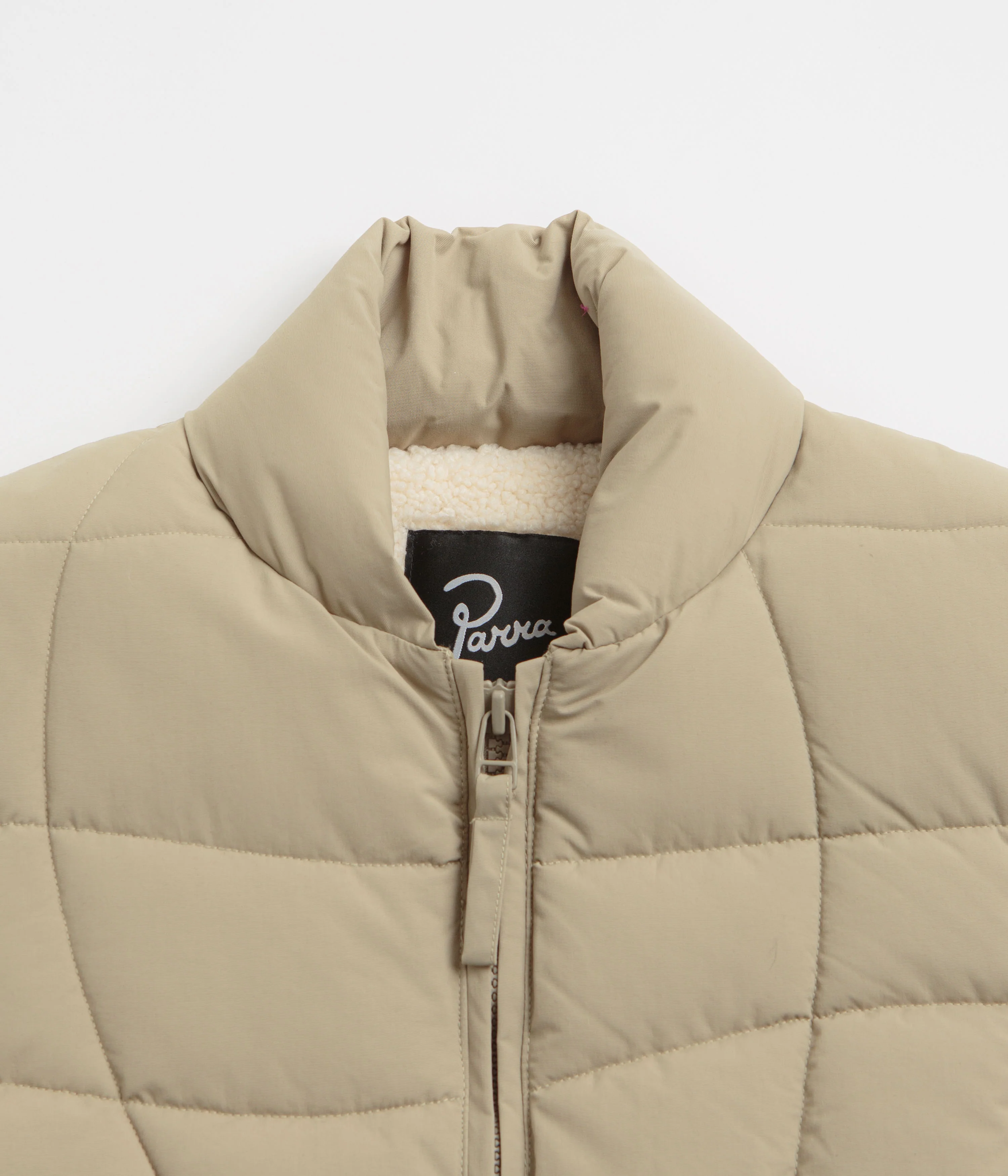 by Parra Waved Alien Puffer Vest - Tan - Image 3