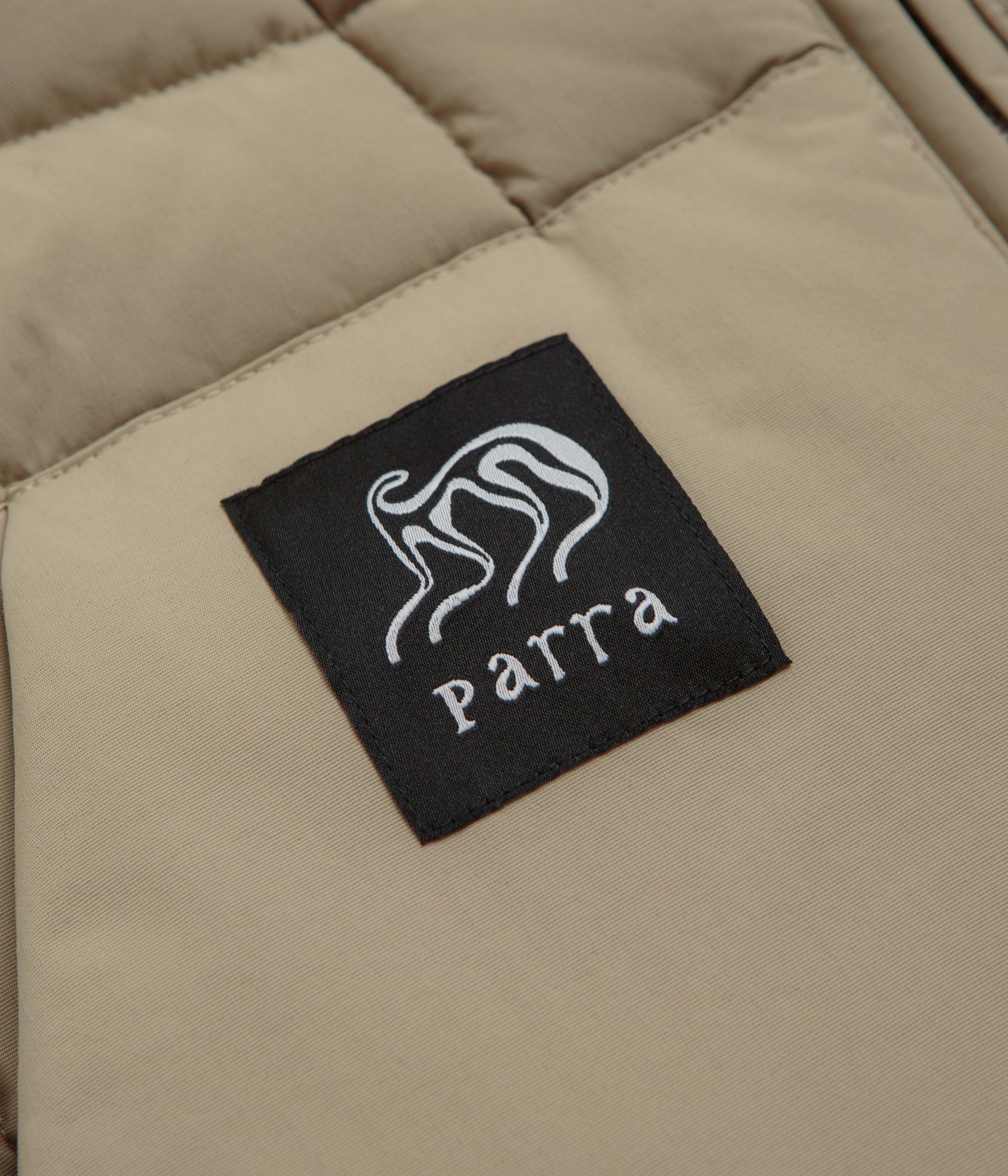 by Parra Waved Alien Puffer Vest - Tan - Image 4