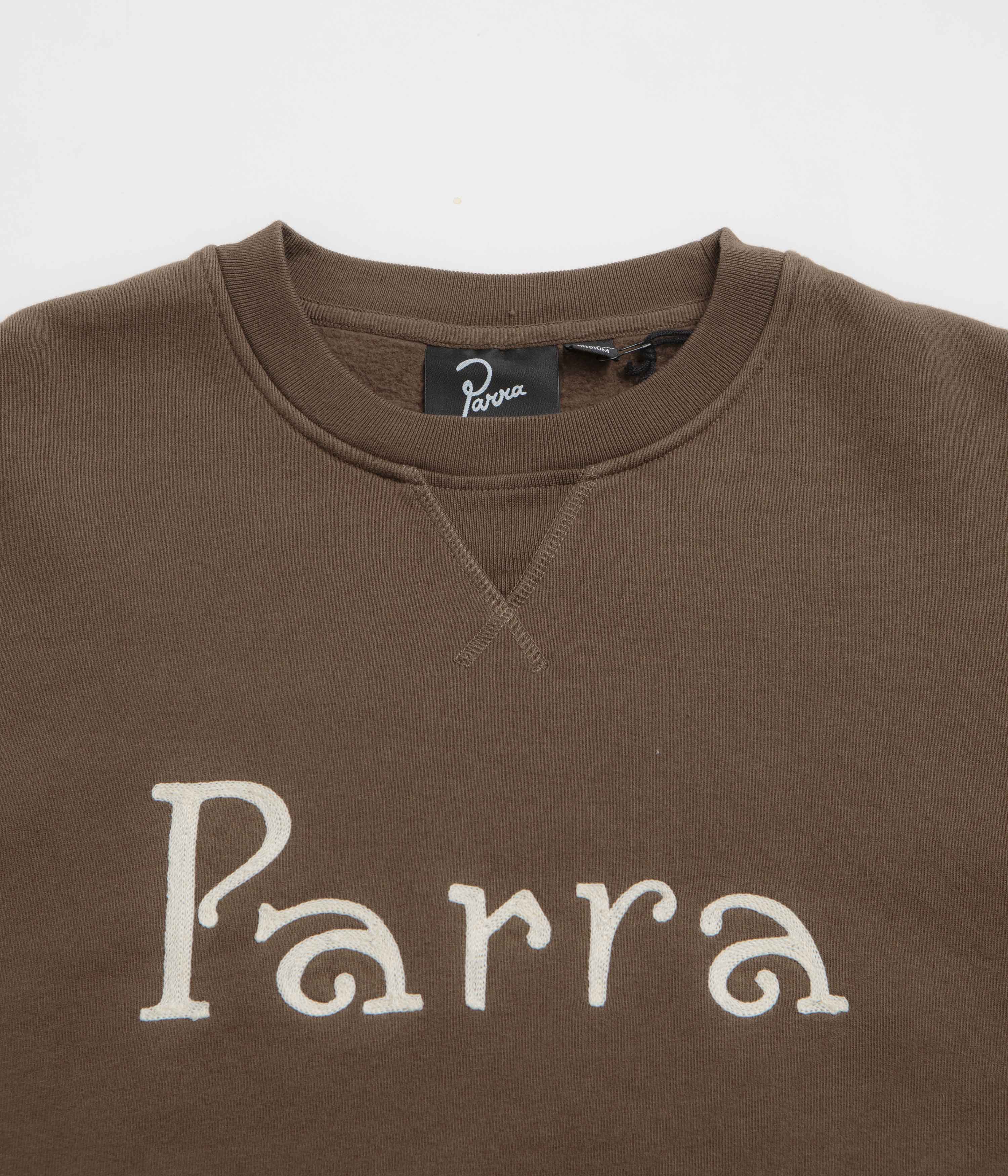 by Parra Weird Trad Logo Crewneck Sweatshirt - Brown - Image 2