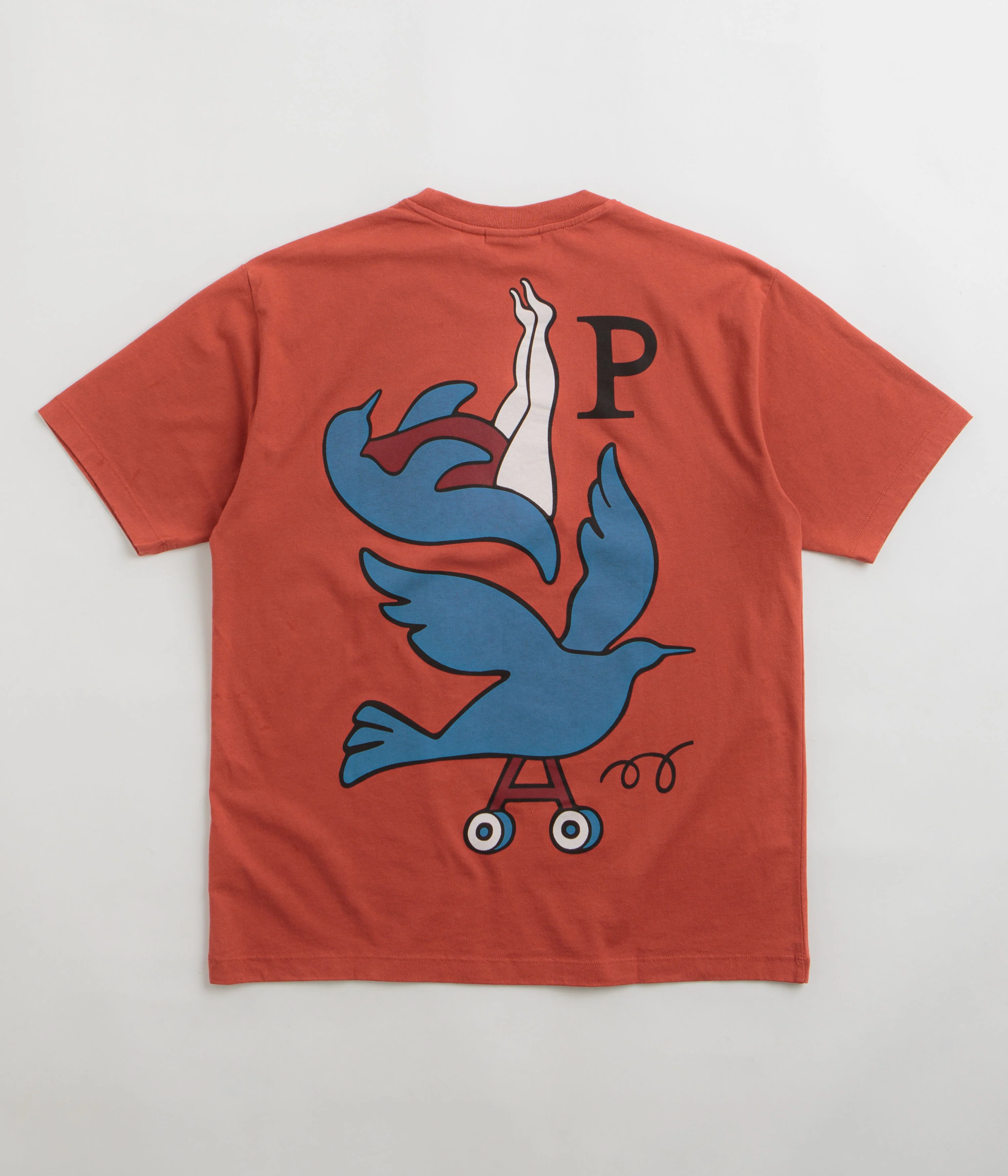by Parra Wheeled Bird T-Shirt - Rust