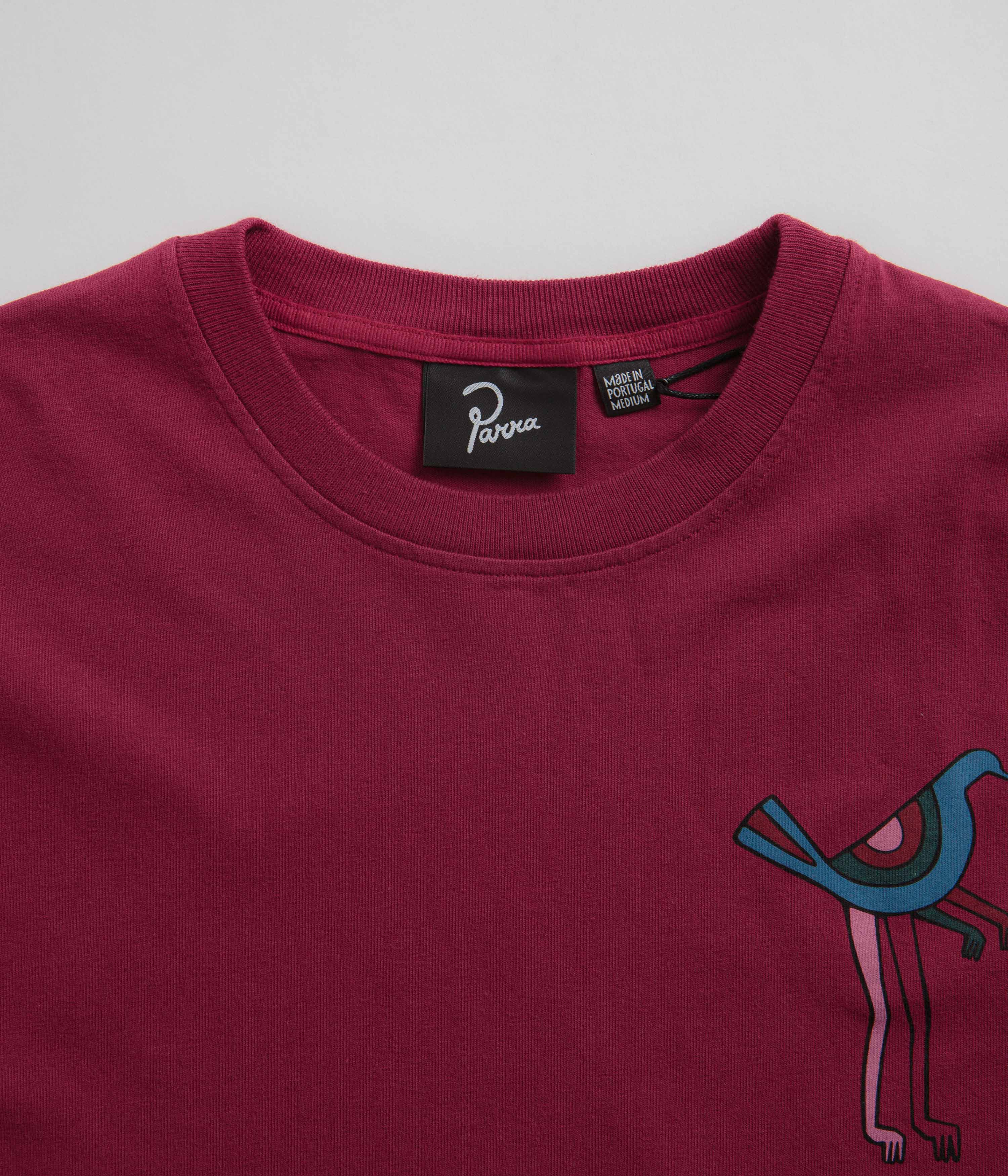 by Parra Wine And Books Long Sleeve T-Shirt - Beet Red - Image 5