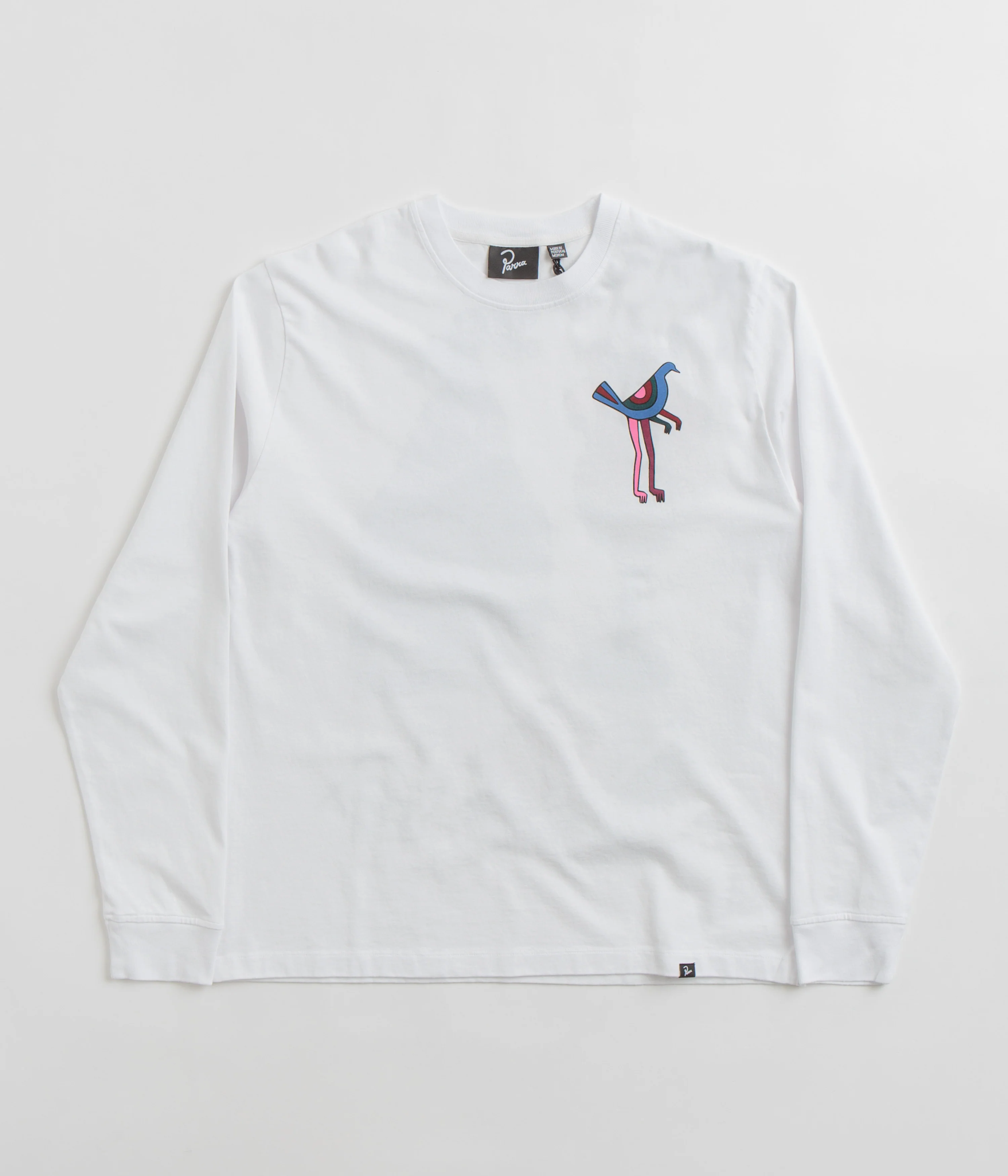 by Parra Wine And Books Long Sleeve T-Shirt - White - Image 2