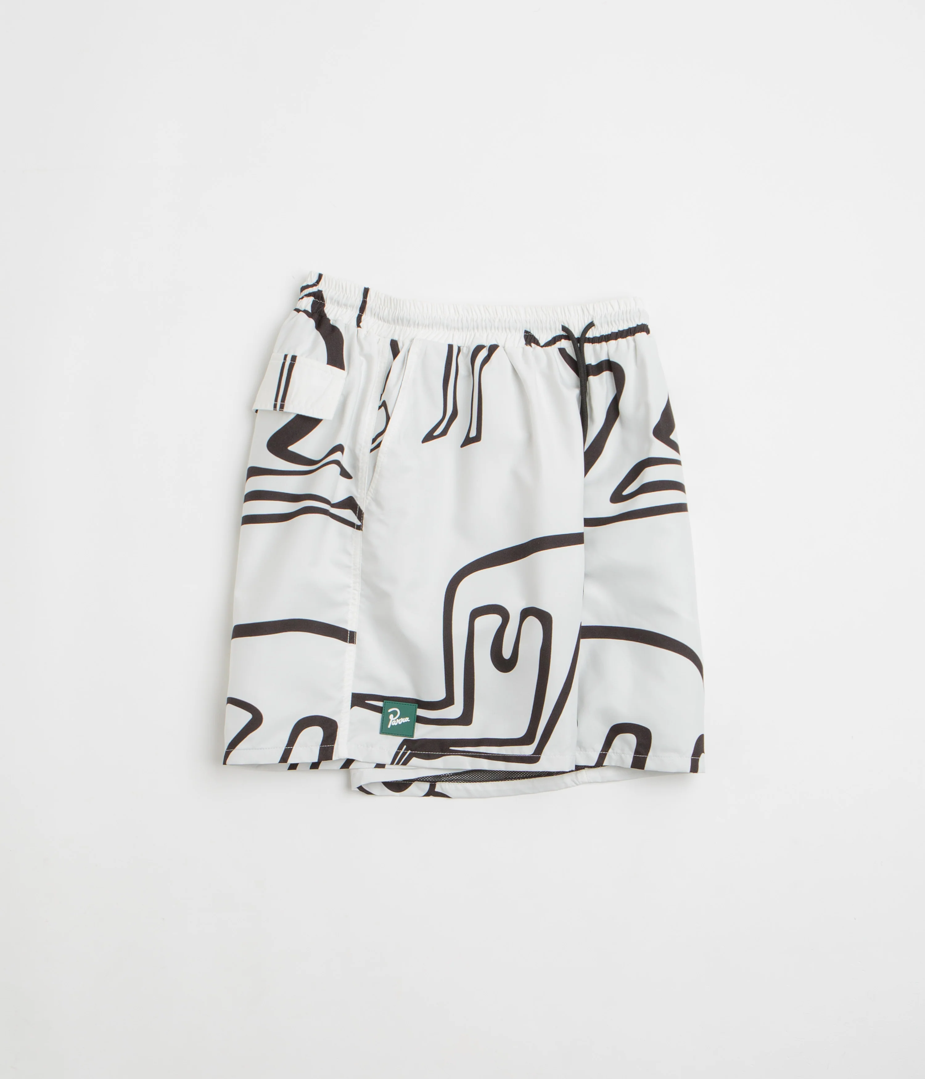 by Parra Yoga Walks Swim Shorts - White - Image 2