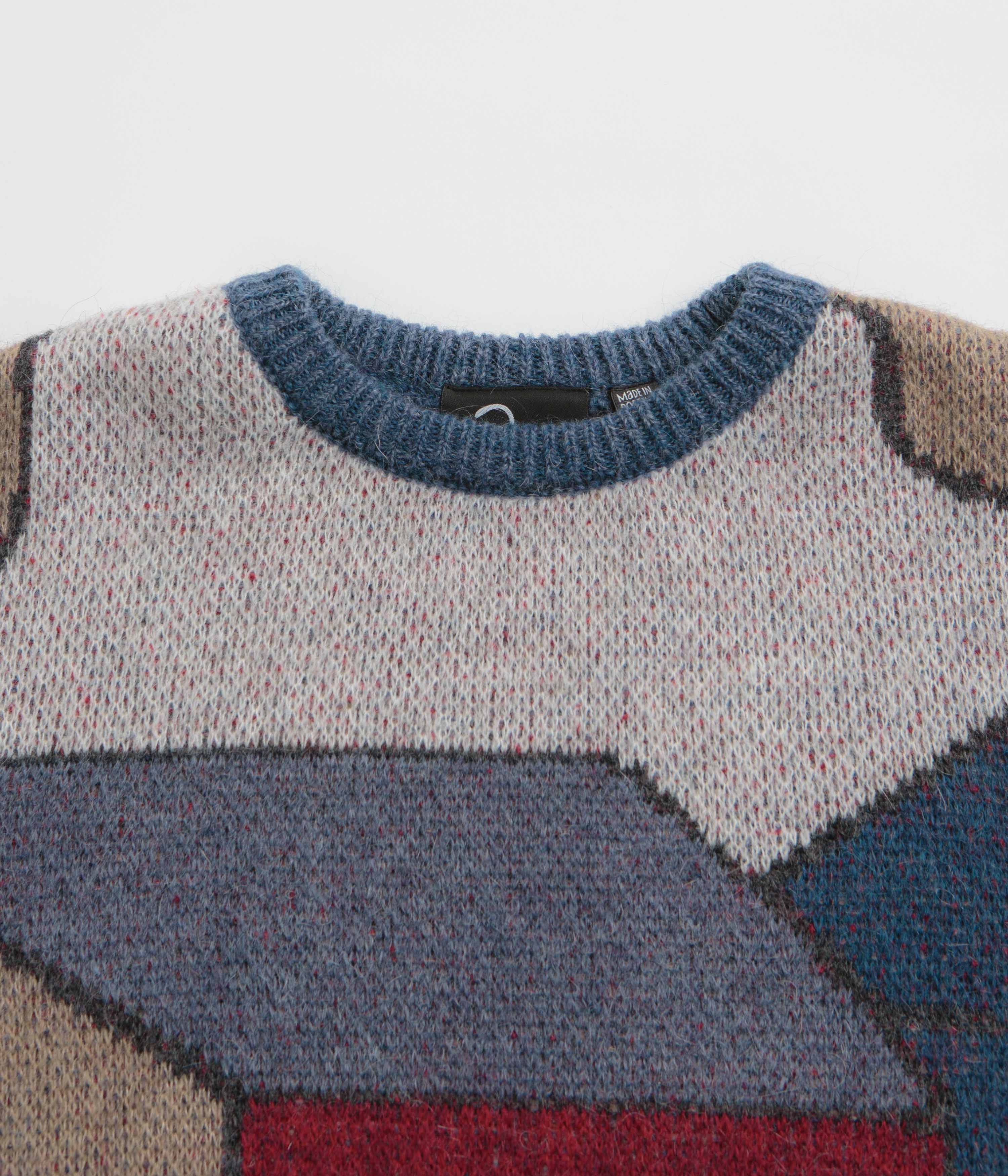 by Parra Your Street Knitted Sweatshirt - Blue - Image 2