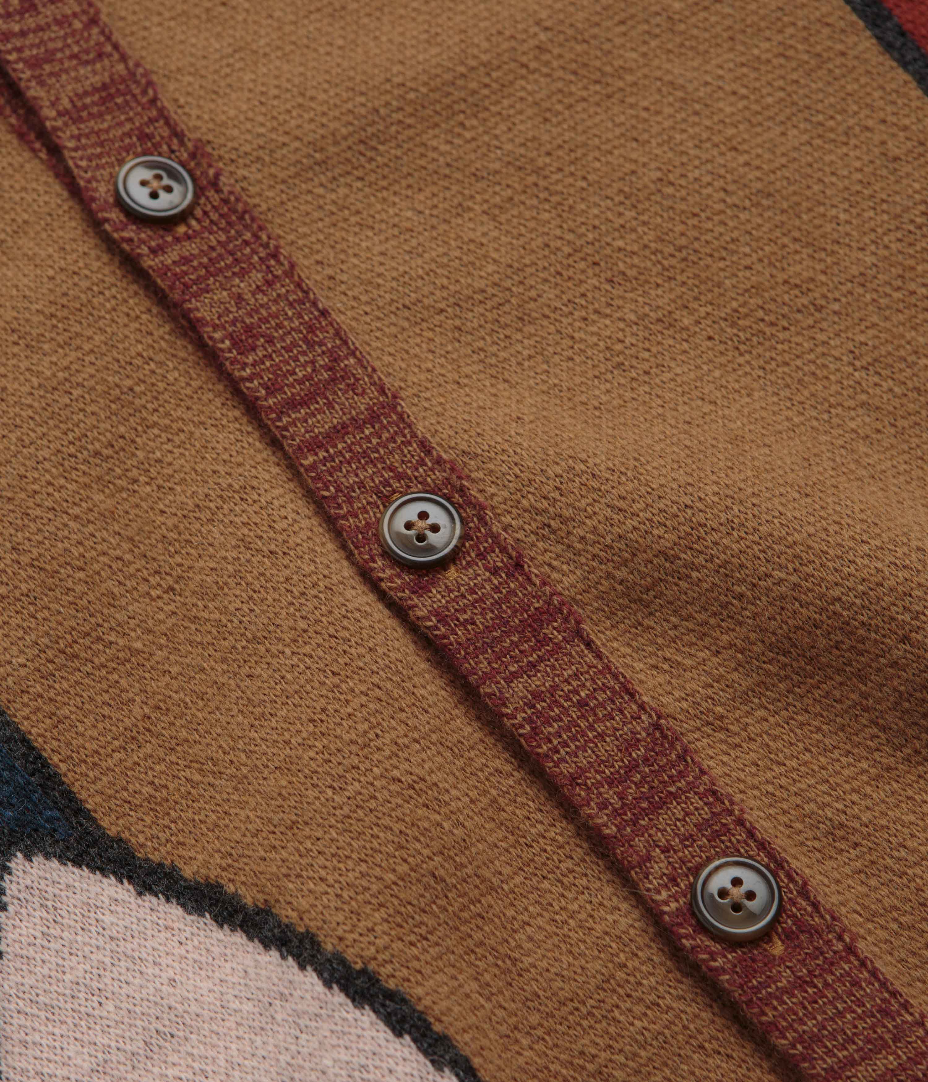 by Parra Your Stupid Shed Knitted Cardigan - Brown - Image 3