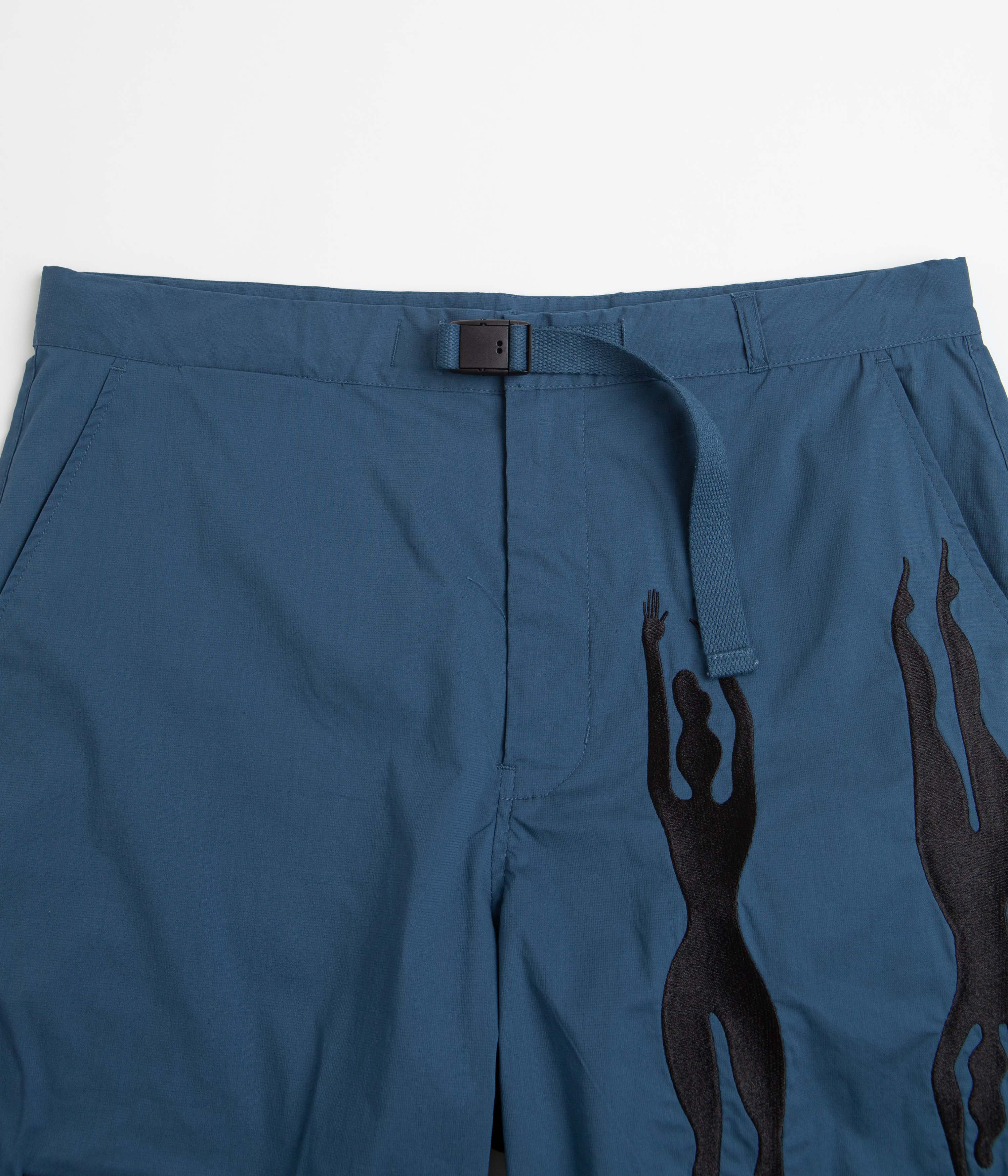 by Parra Zebra Striped P Shorts - Teal - Image 4