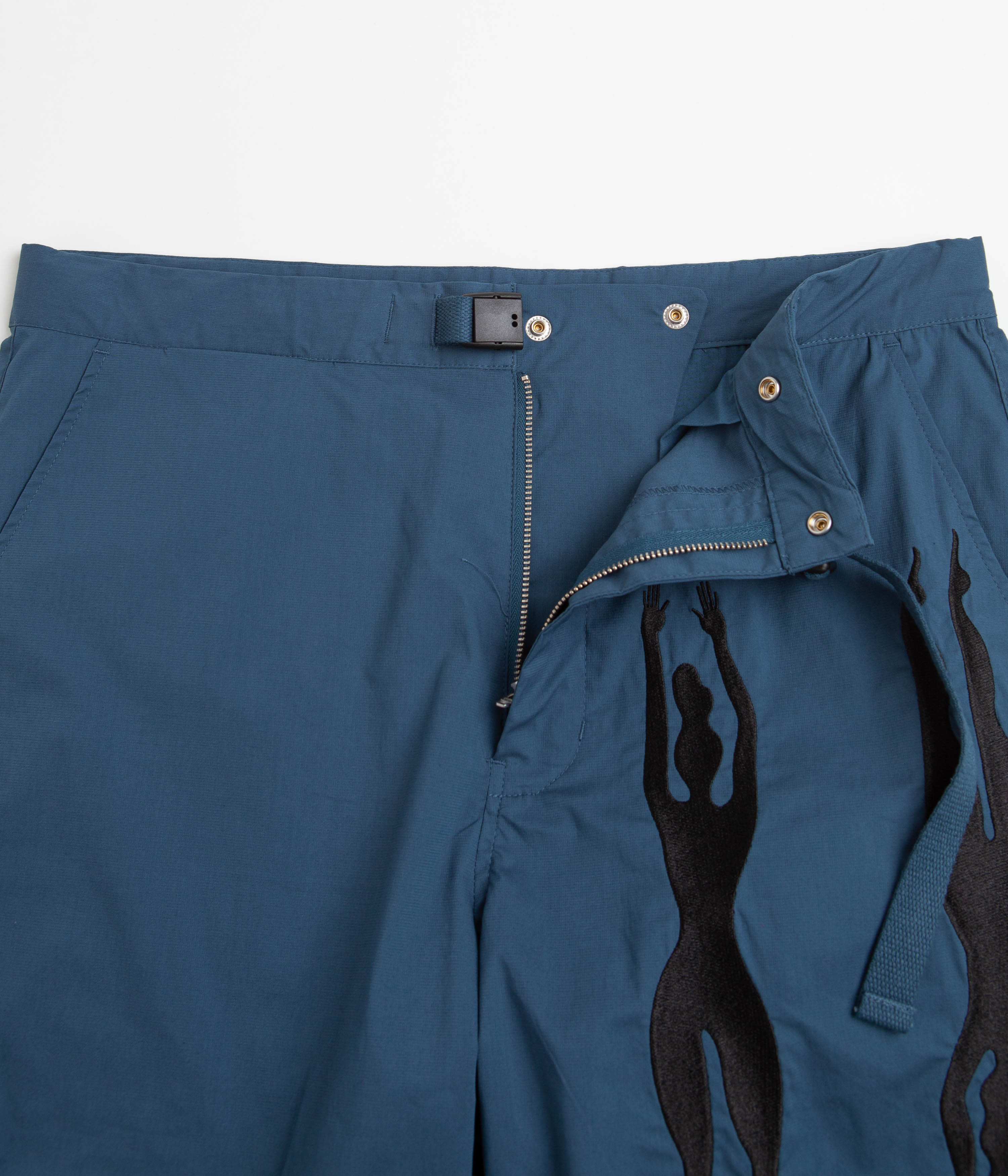 by Parra Zebra Striped P Shorts - Teal - Image 5