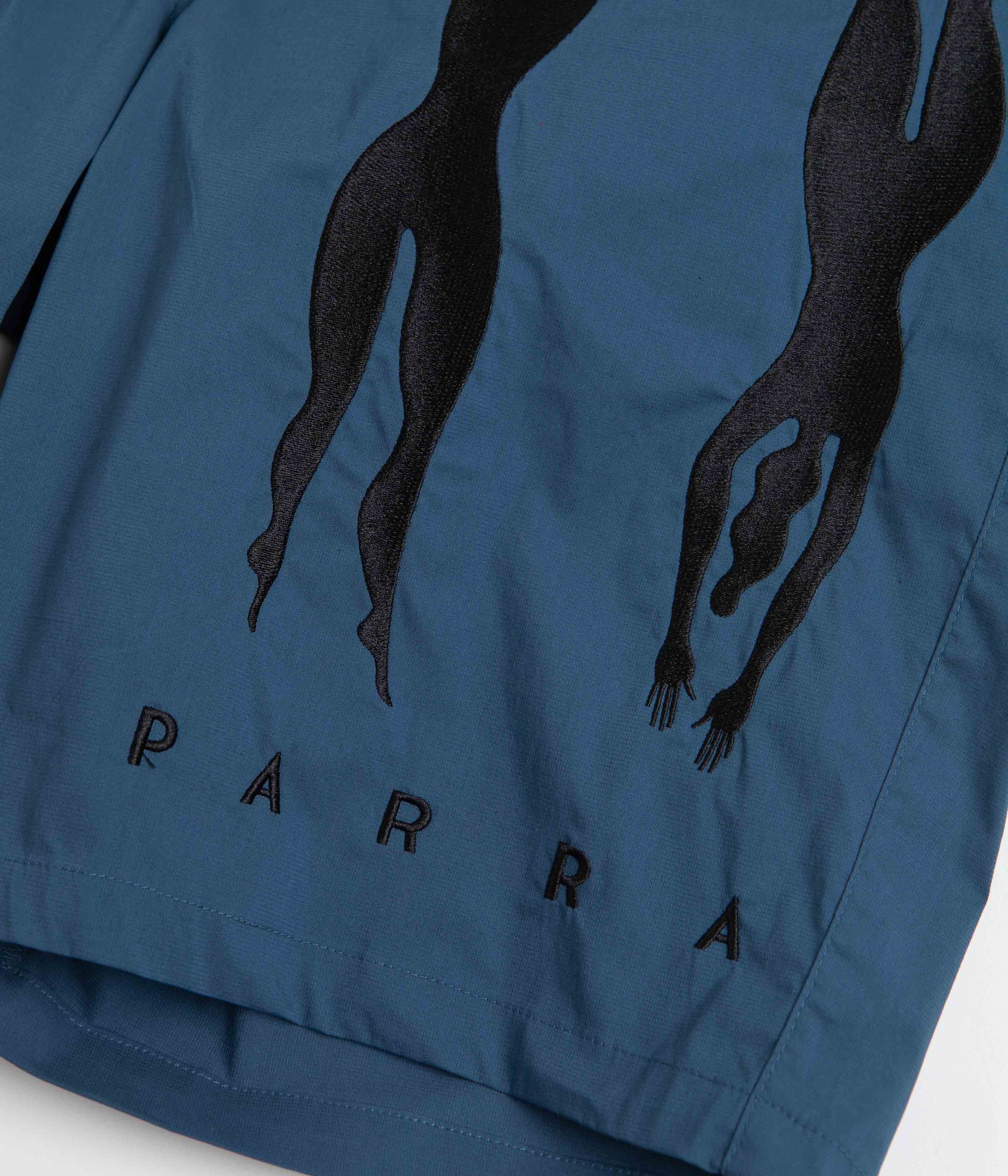 by Parra Zebra Striped P Shorts - Teal - Image 7