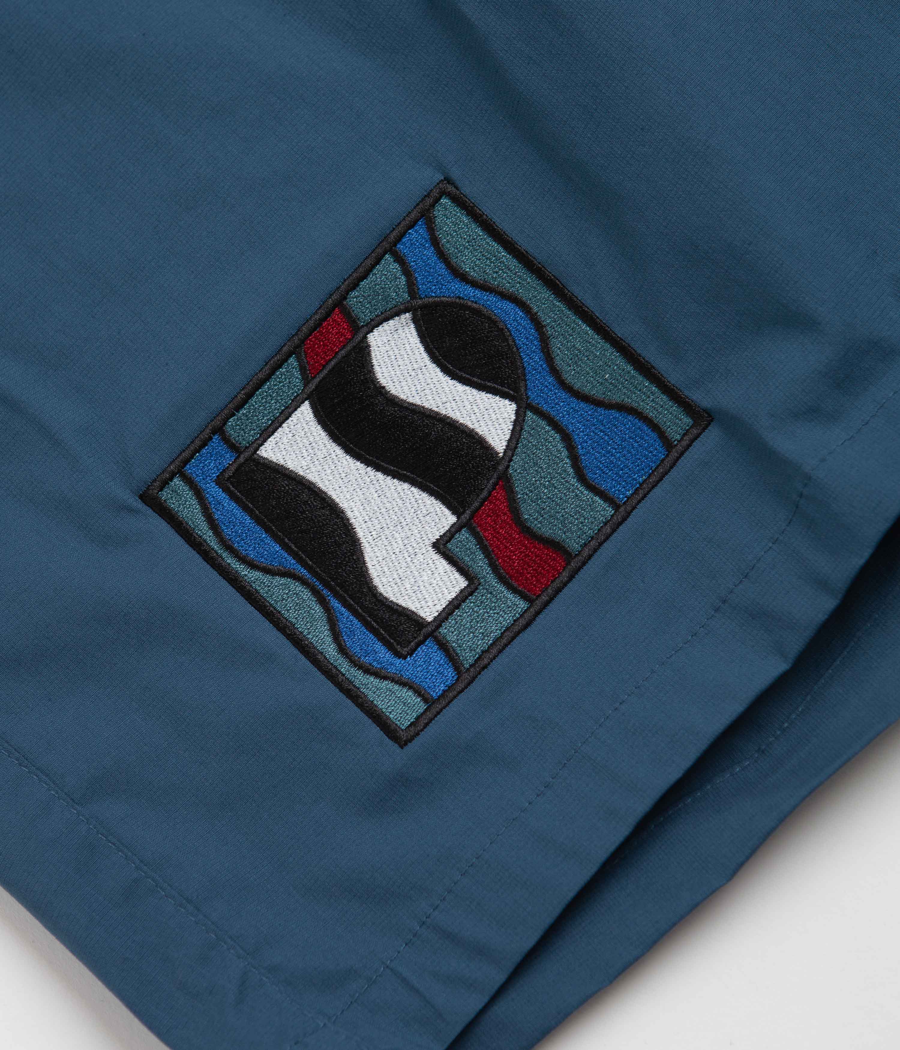 by Parra Zebra Striped P Shorts - Teal - Image 8