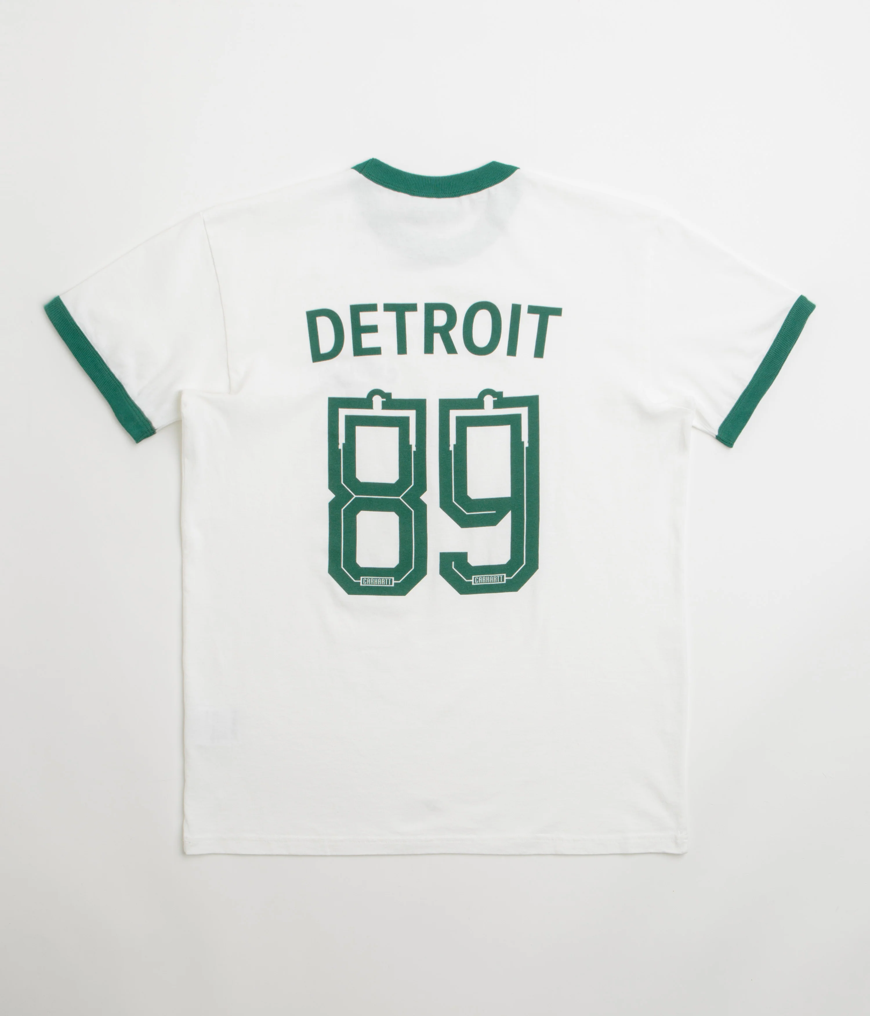 Carhartt 89 Ringer T-Shirt - White / Rainforest
