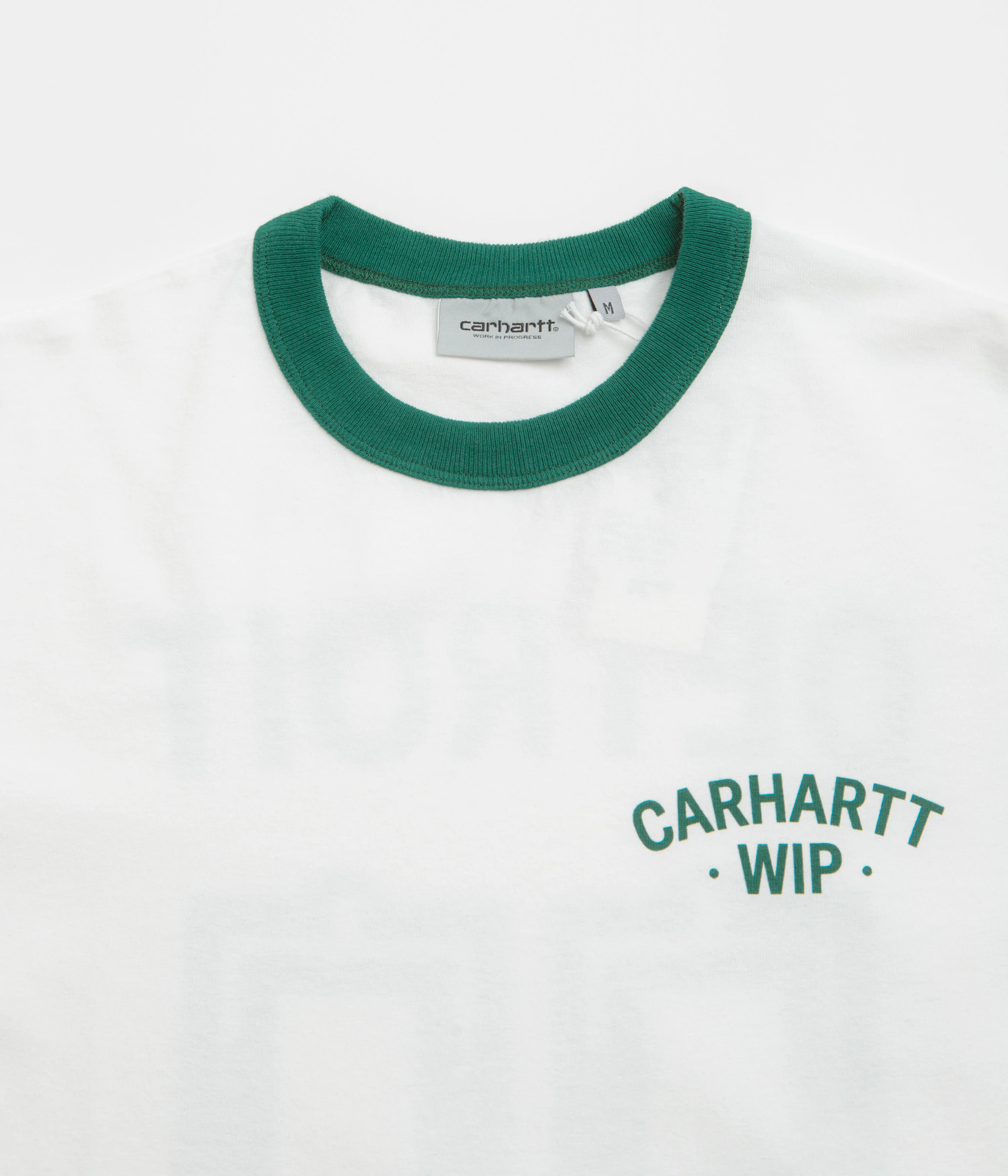 Carhartt 89 Ringer T-Shirt - White / Rainforest - Image 4