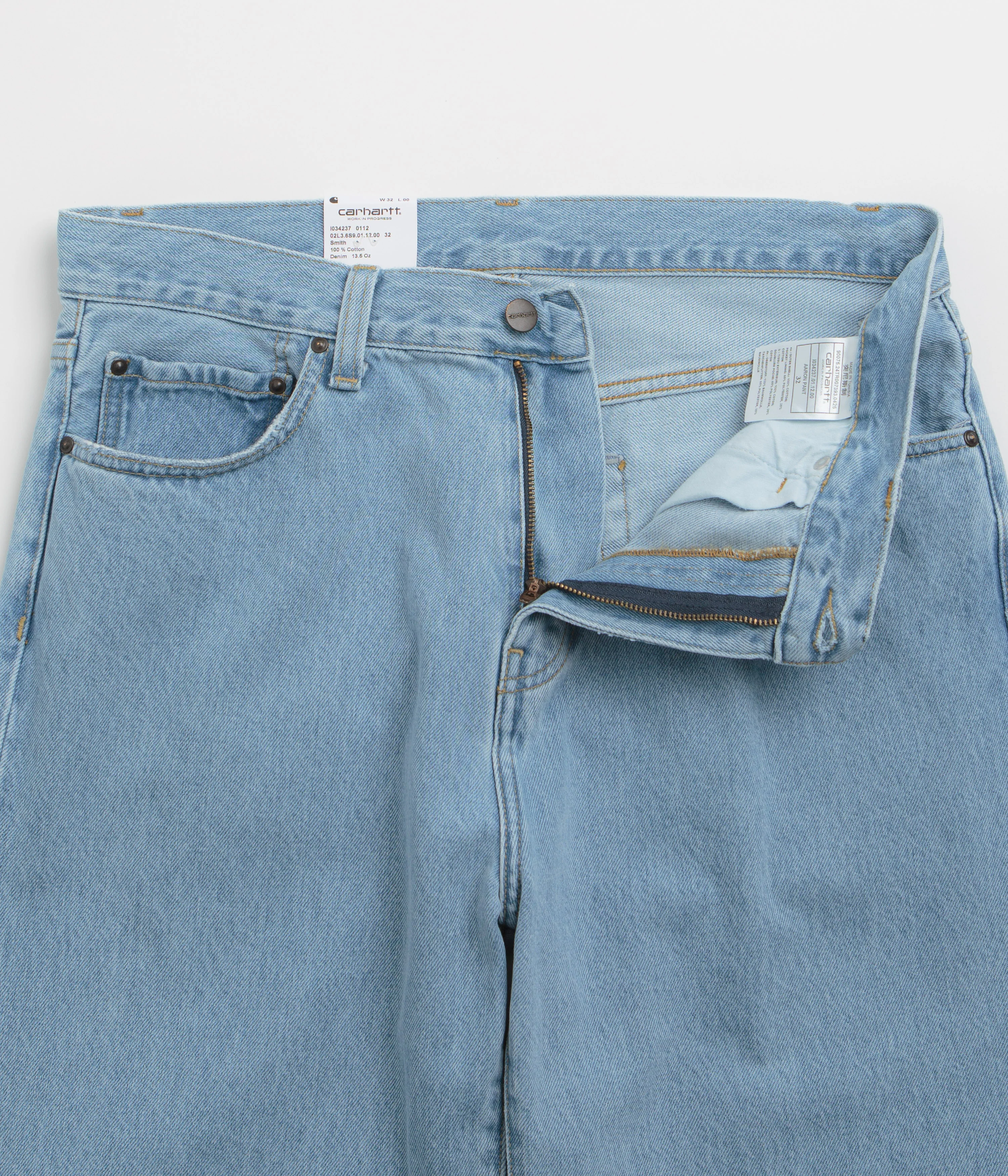 Carhartt Aaron Pants - Stone Bleached Blue - Image 5