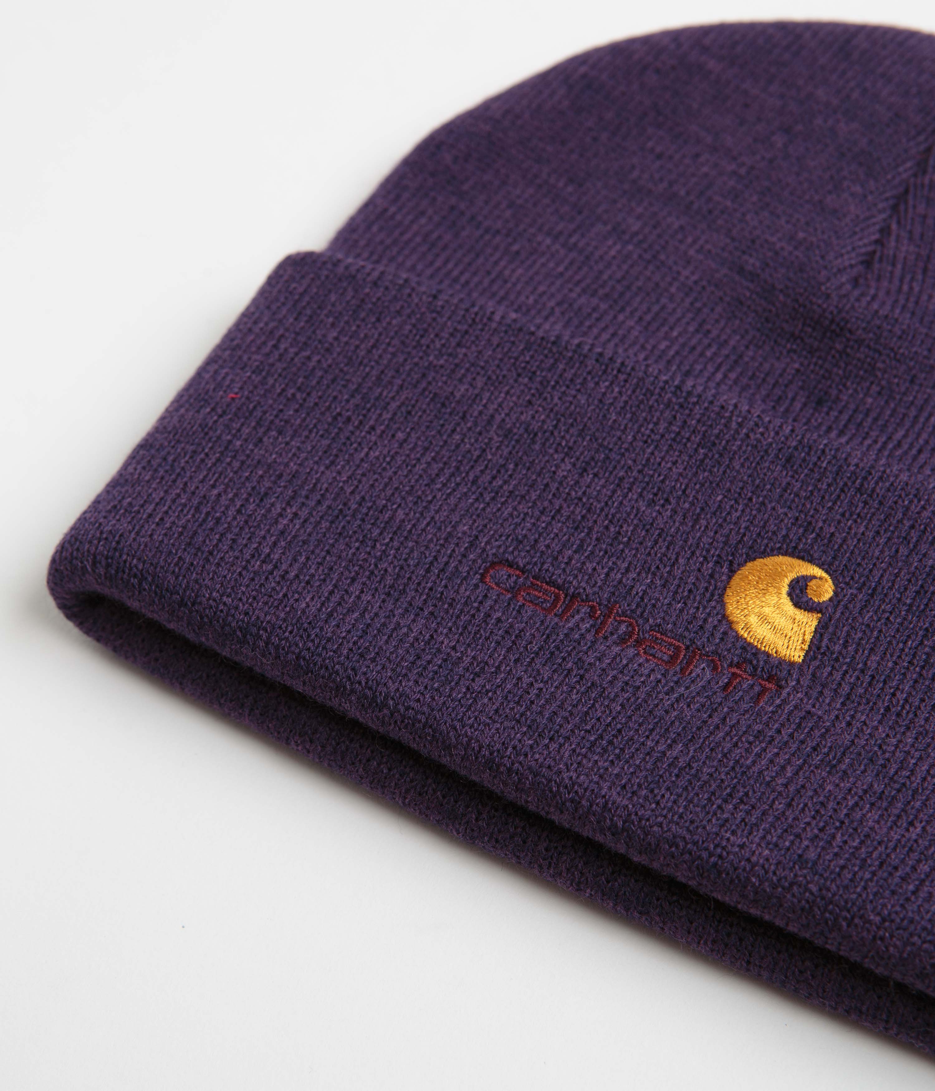 Carhartt American Script Beanie - Cassis - Image 2