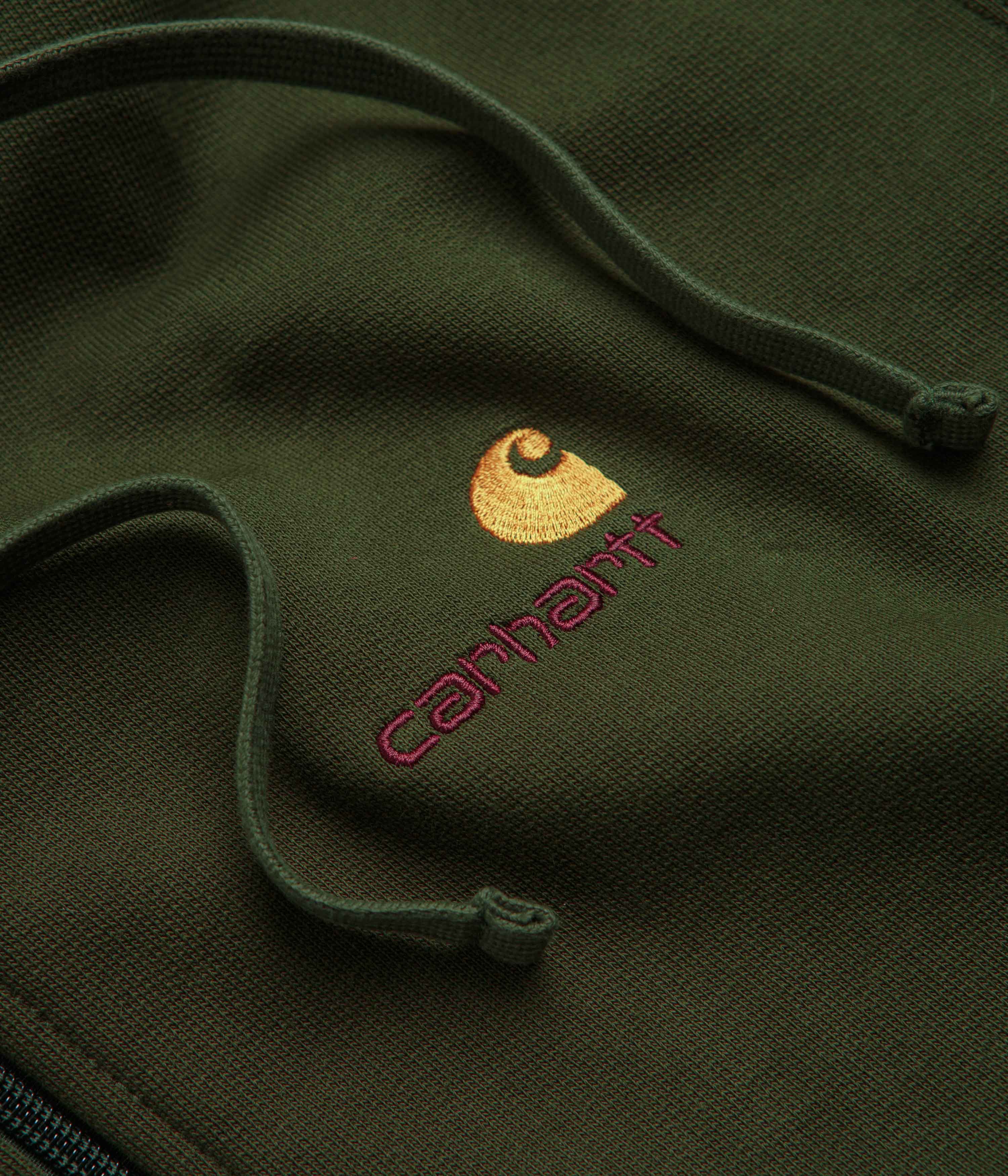 Carhartt American Script Hooded Jacket - Tarragon - Image 4
