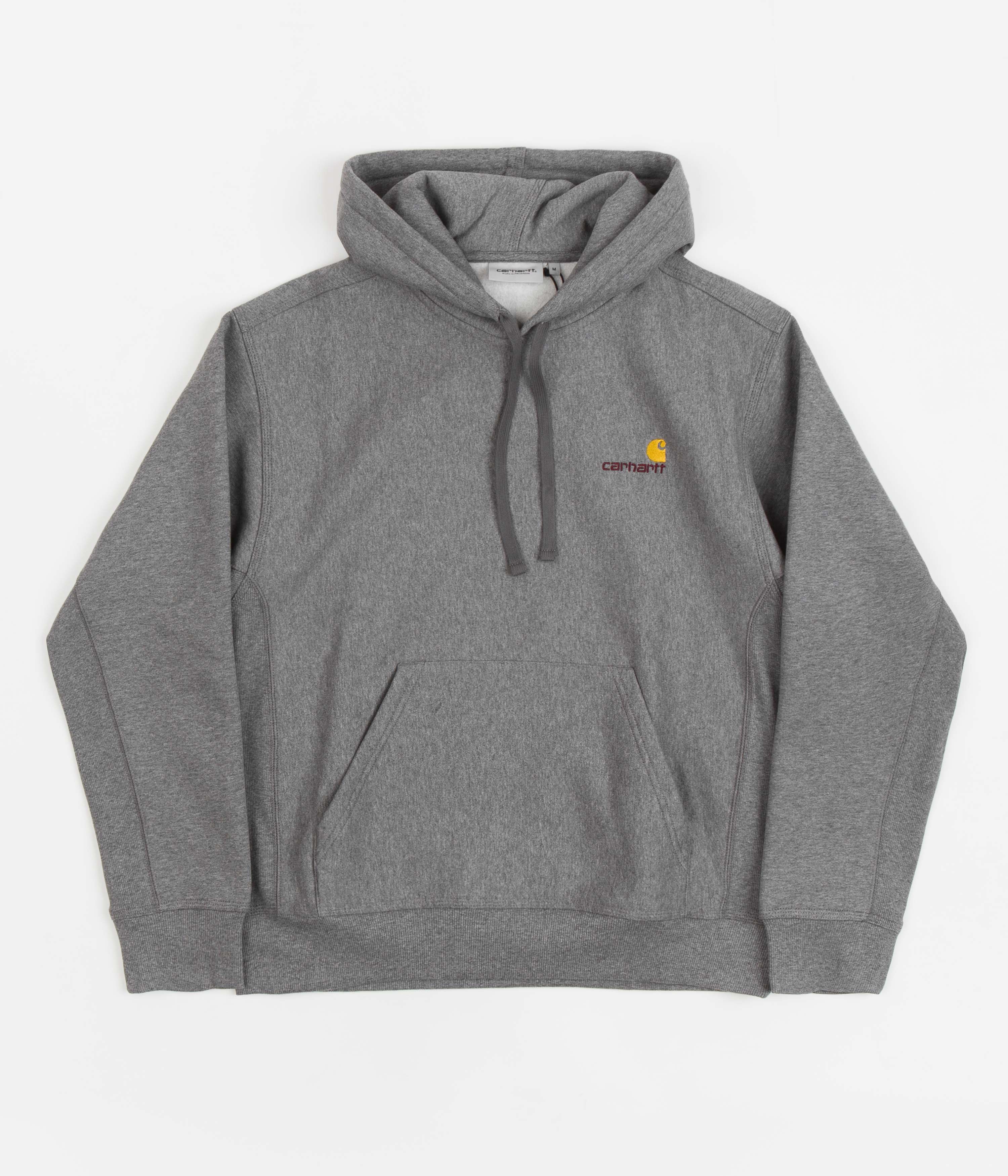 Carhartt American Script Hoodie - Dark Grey Heather - Image 5