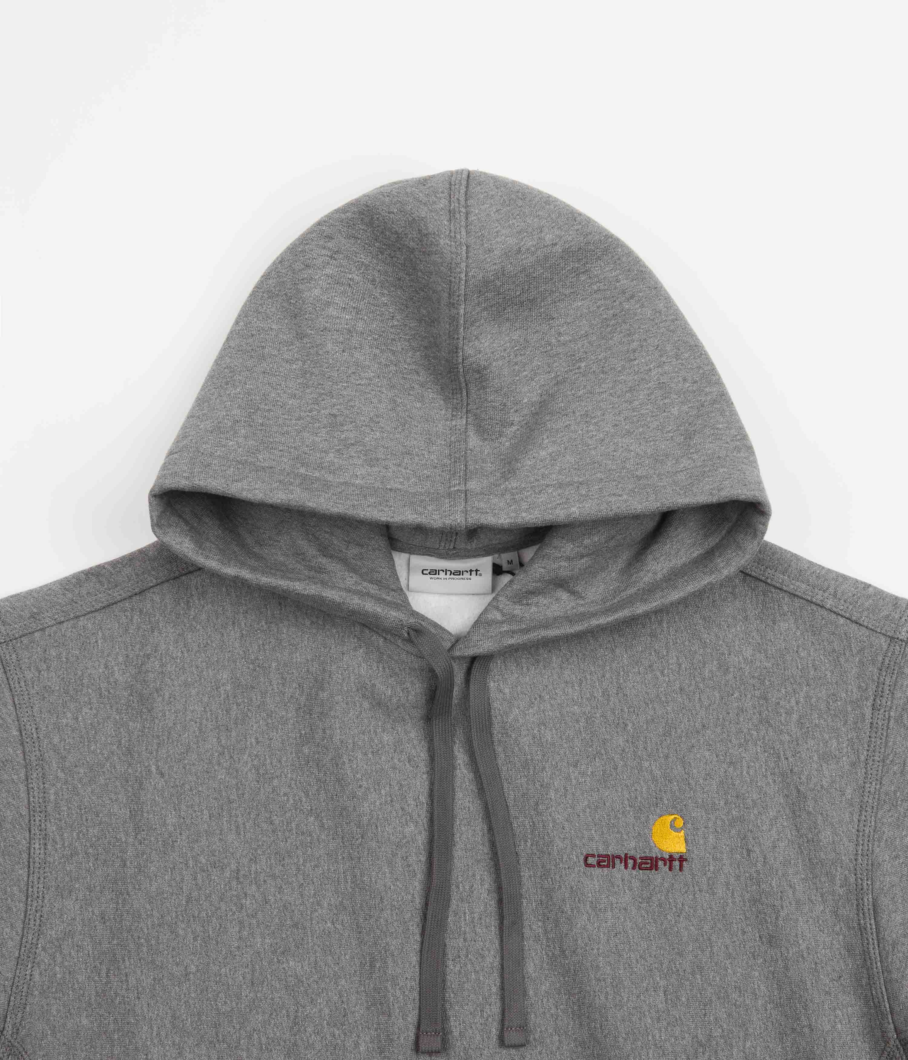 Carhartt American Script Hoodie - Dark Grey Heather - Image 8