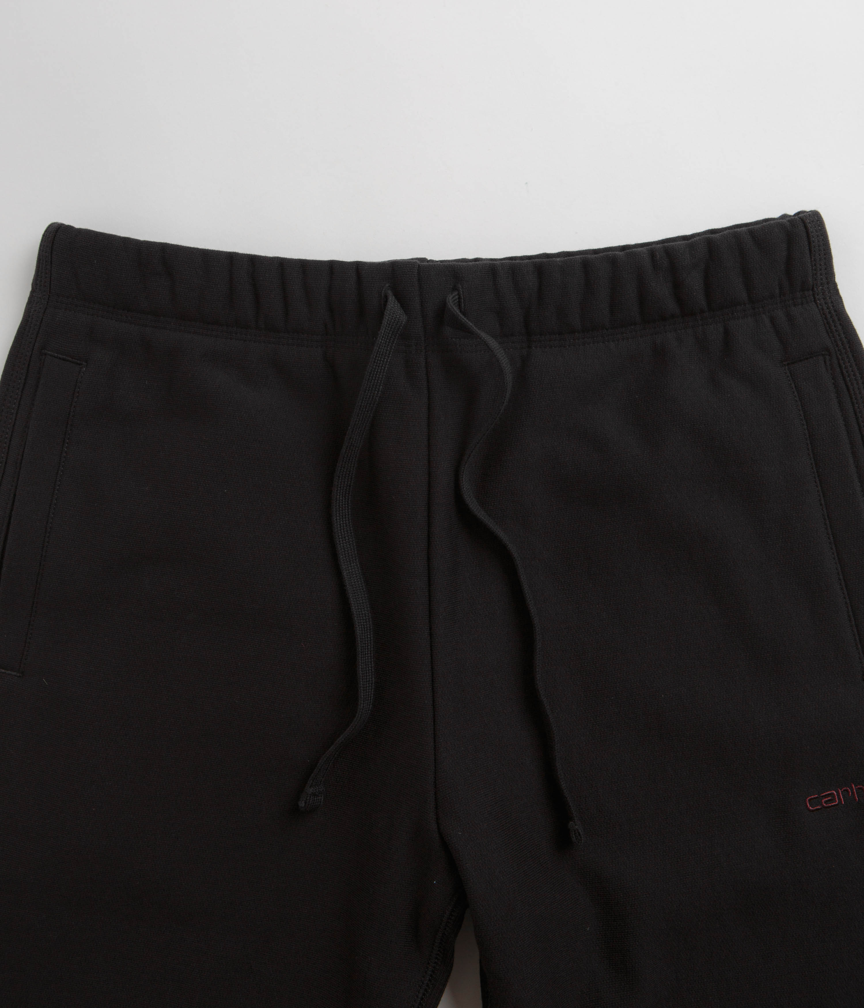 Carhartt American Script Sweat Shorts - Black - Image 4