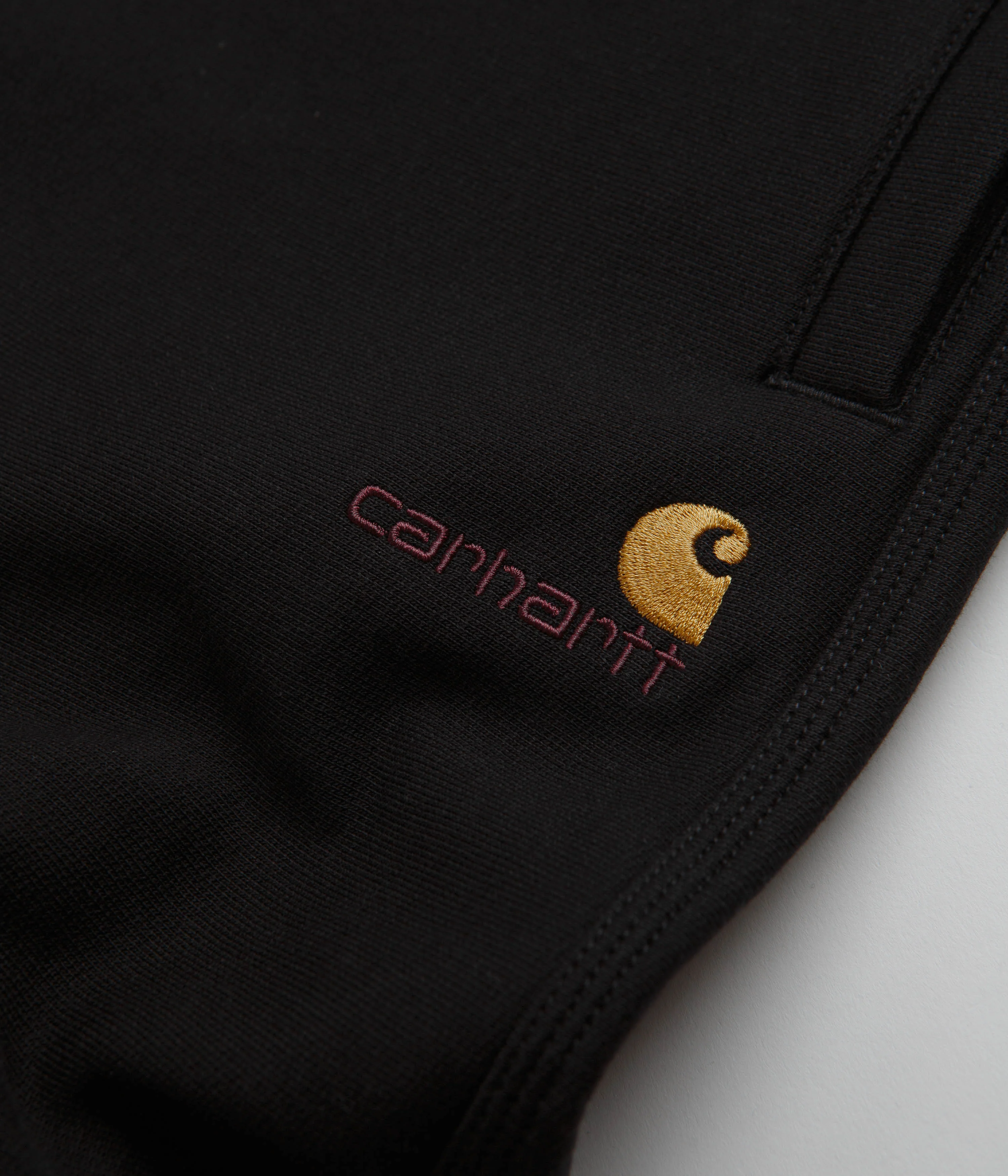 Carhartt American Script Sweat Shorts - Black - Image 6
