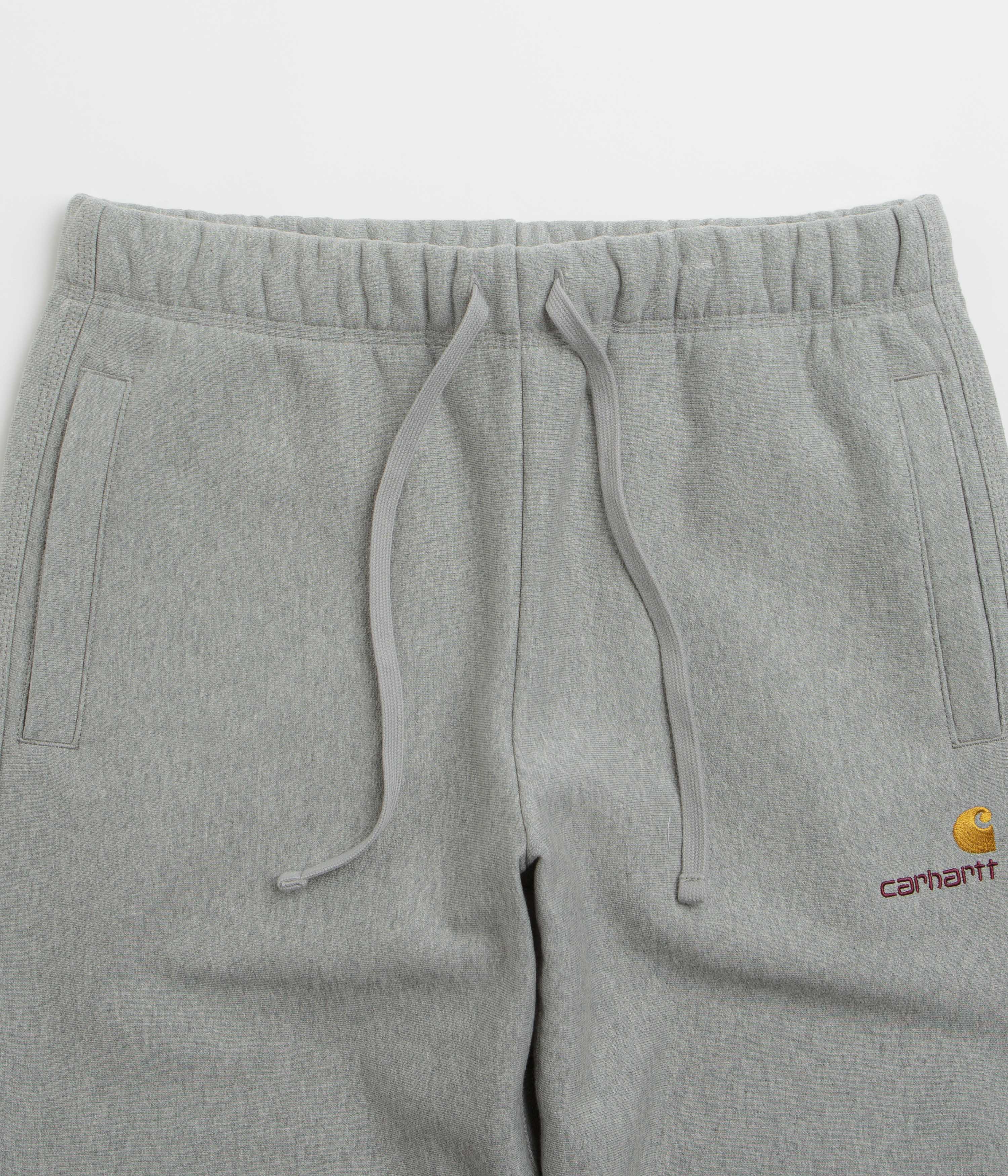 Carhartt American Script Sweatpants - Grey Heather - Image 4