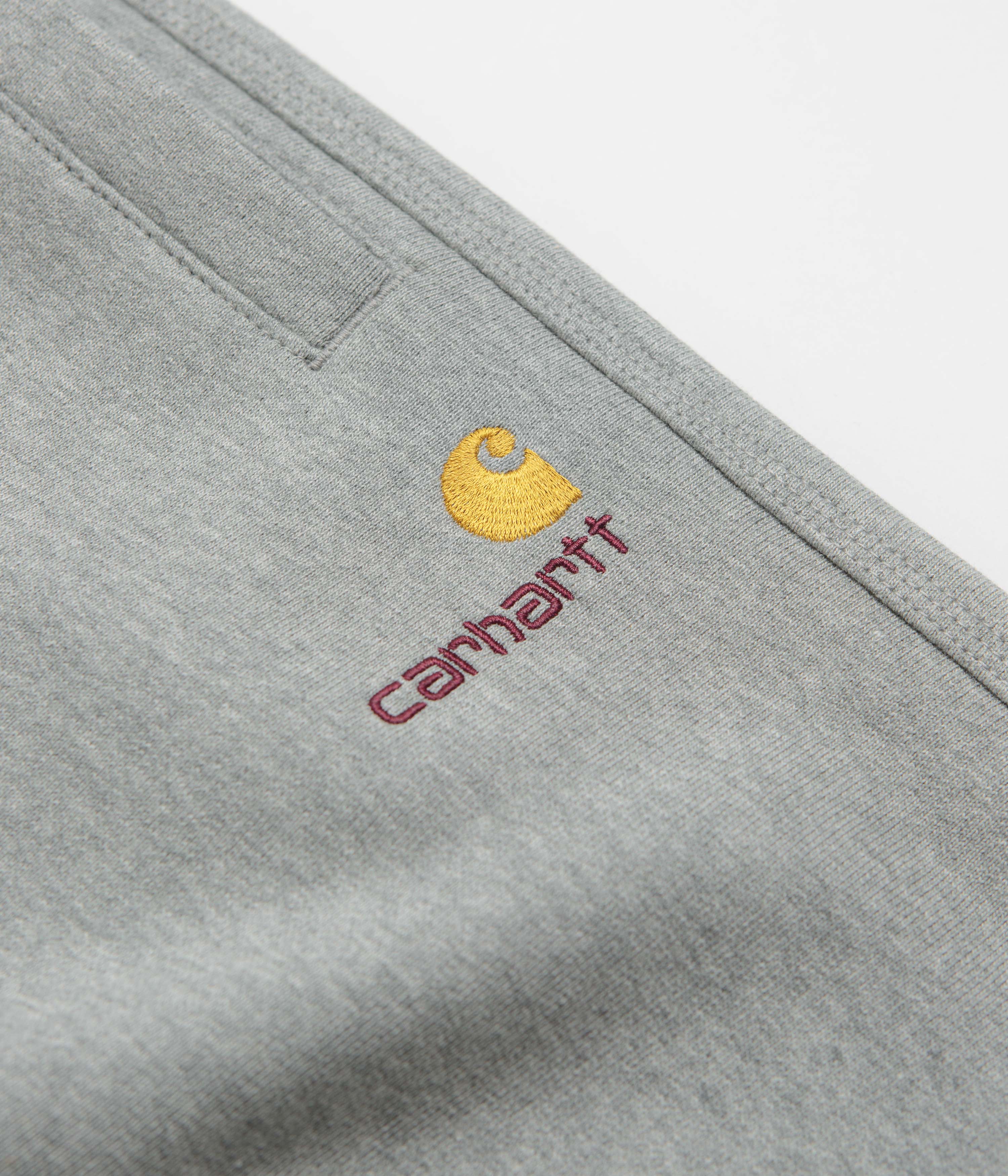 Carhartt American Script Sweatpants - Grey Heather - Image 6
