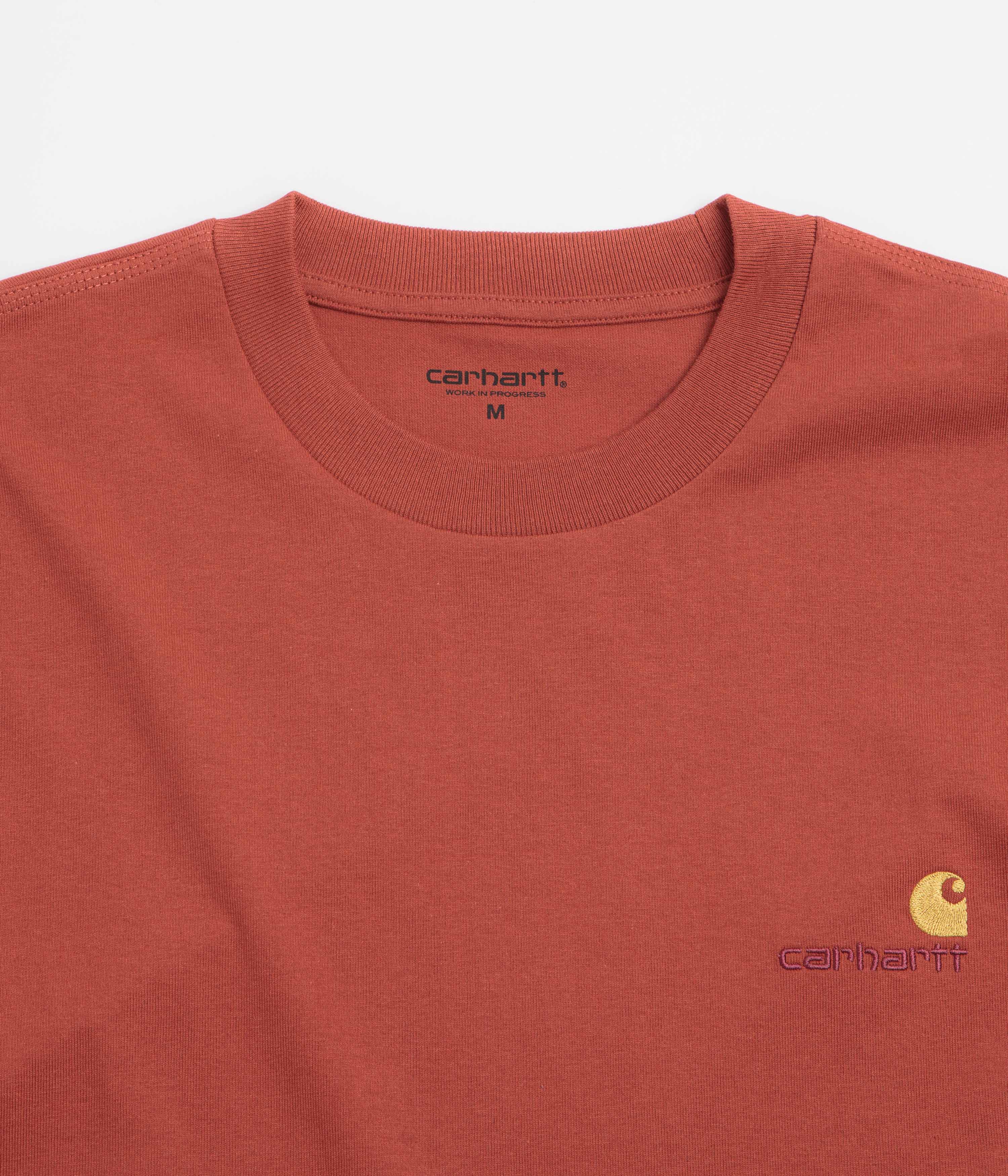 Carhartt American Script T-Shirt - Oxide Red - Image 2