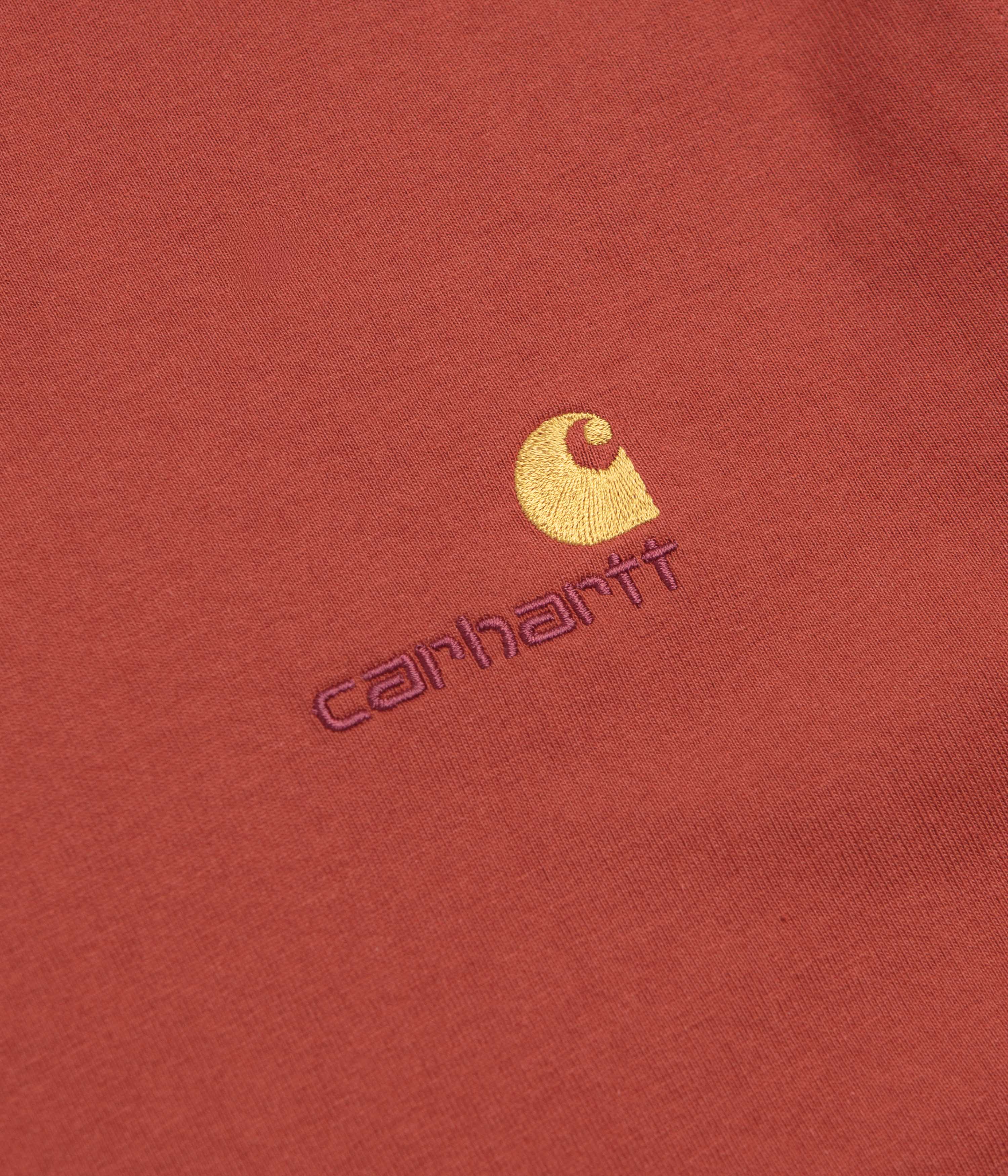 Carhartt American Script T-Shirt - Oxide Red - Image 3
