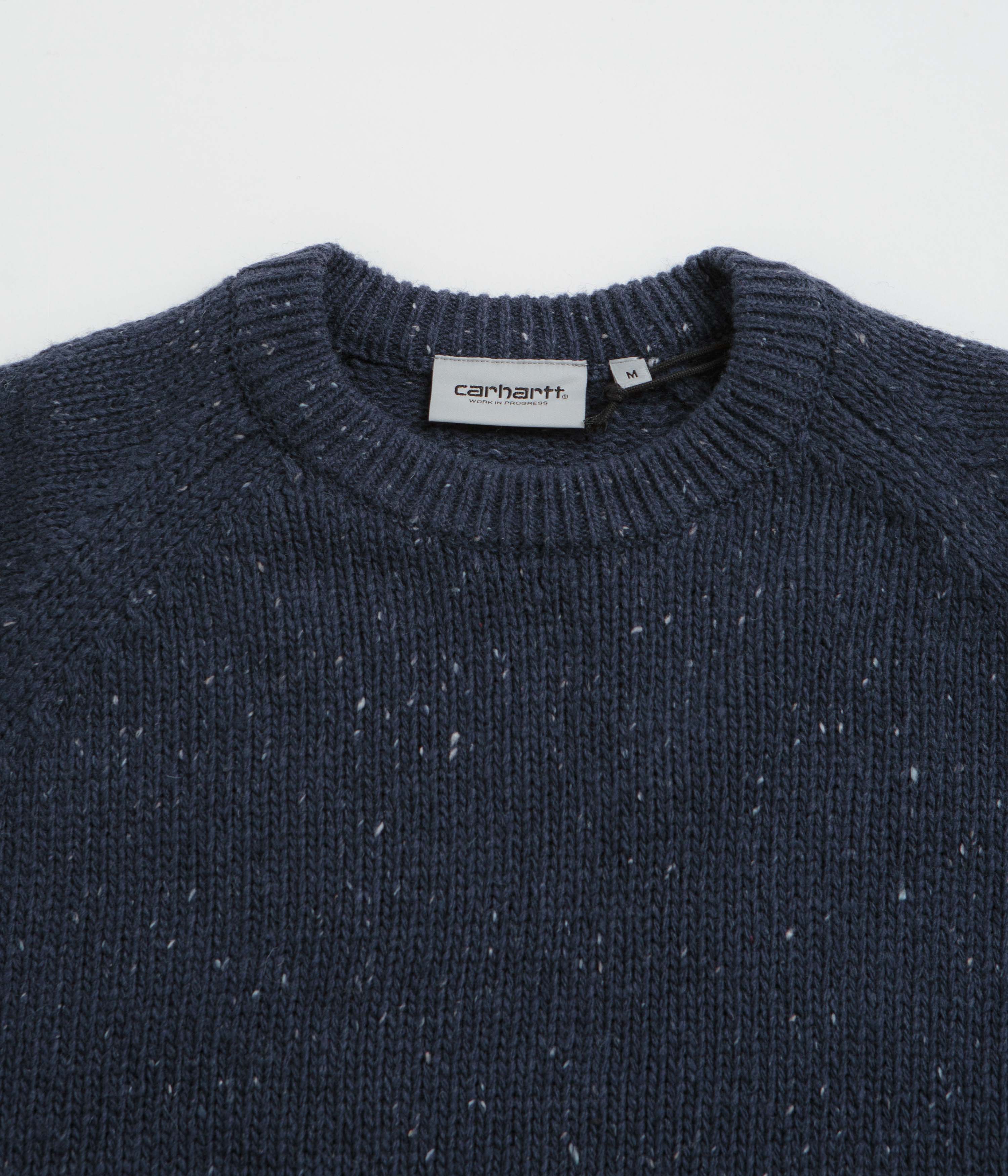 Carhartt Anglistic Crewneck Sweatshirt - Speckled Air Force Blue - Image 2