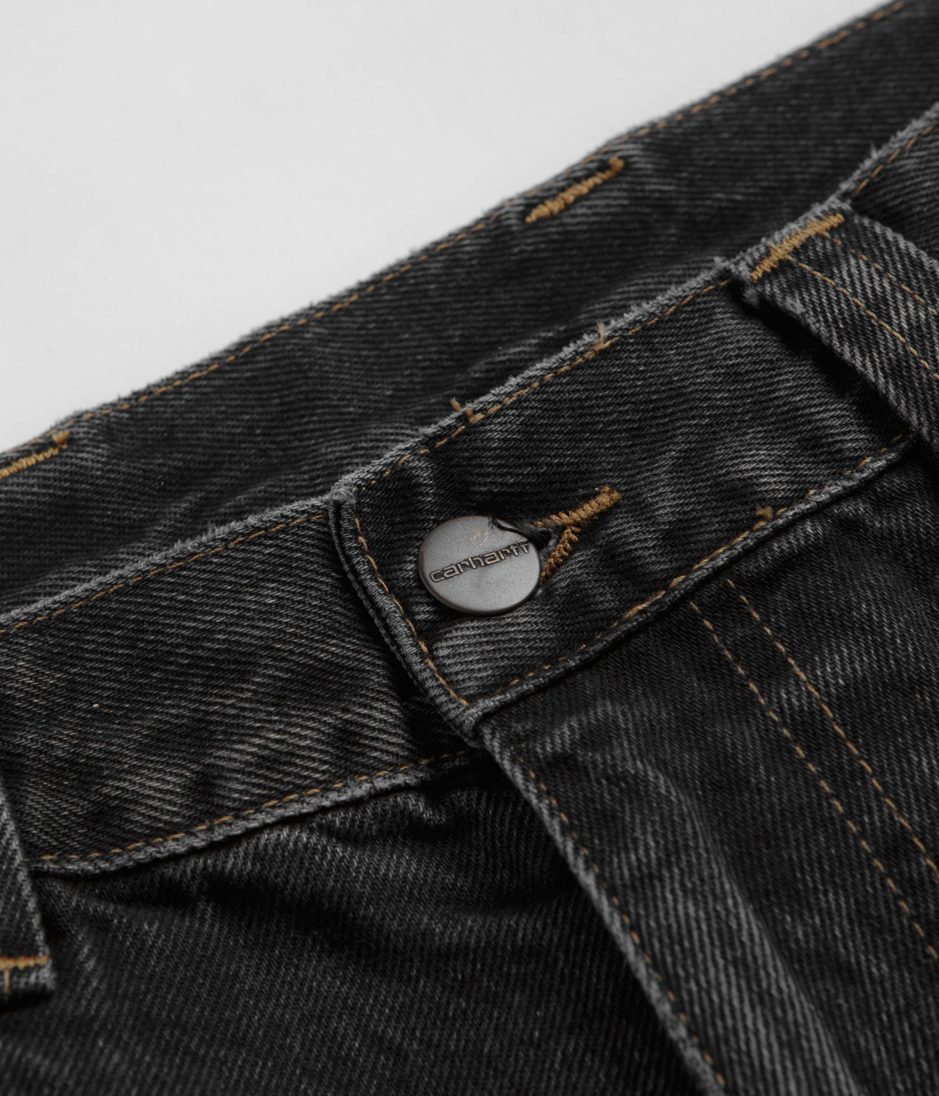 Carhartt Brandon Shorts - Black Stone Wash - Image 5