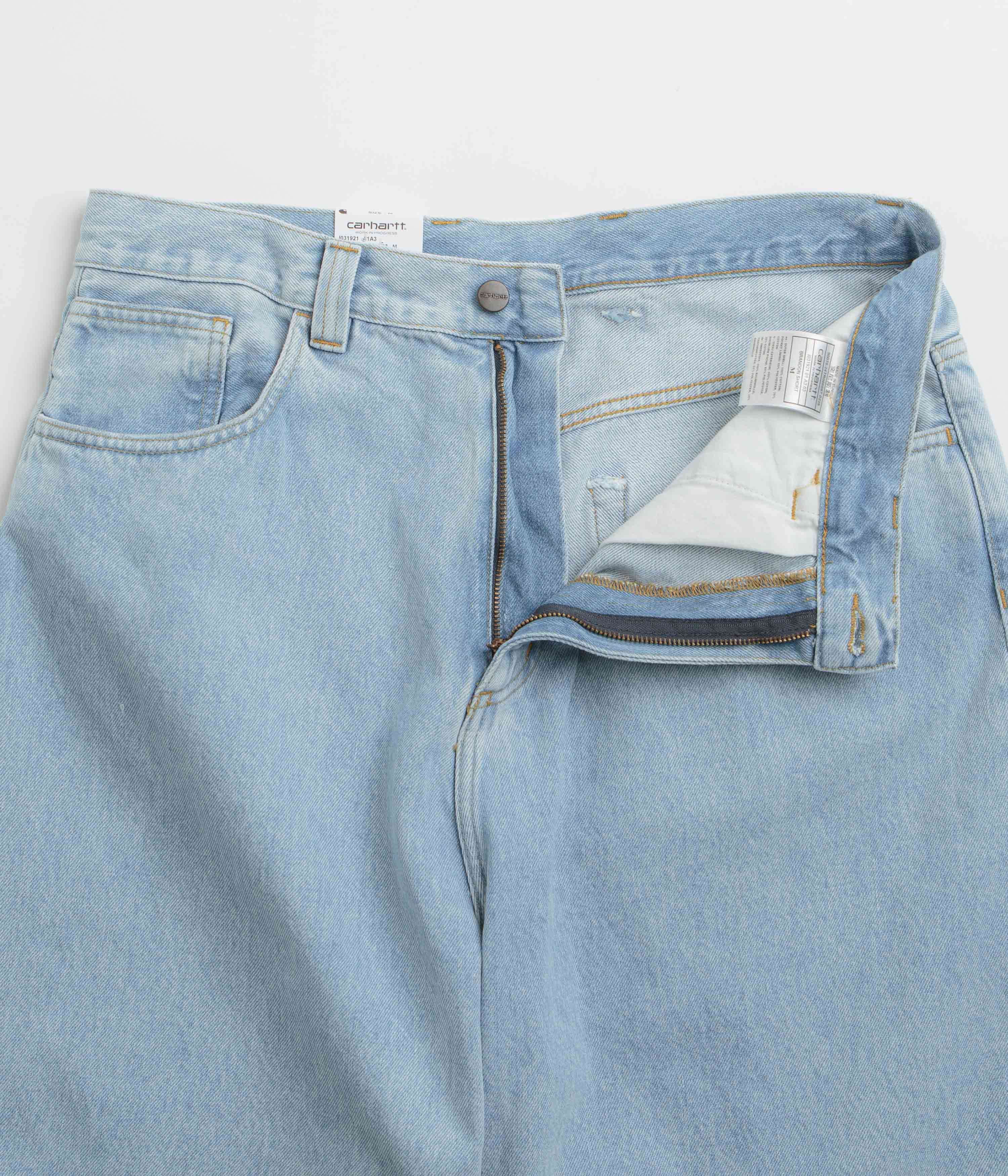 Carhartt Brandon Shorts - Blue Heavy Stone Bleach - Image 5