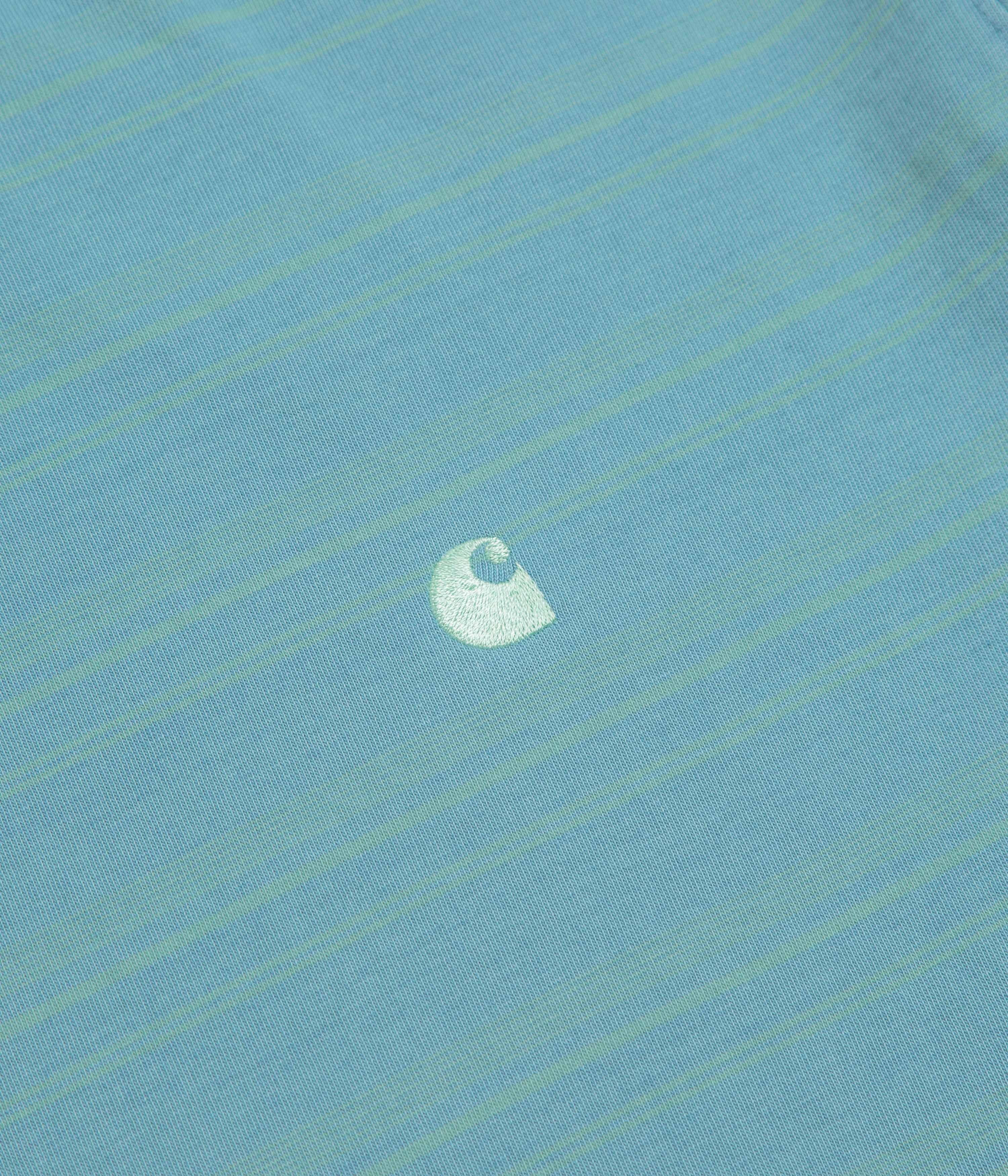 Carhartt Brodine T-Shirt - Brodine Stripe / Saguaro - Image 3