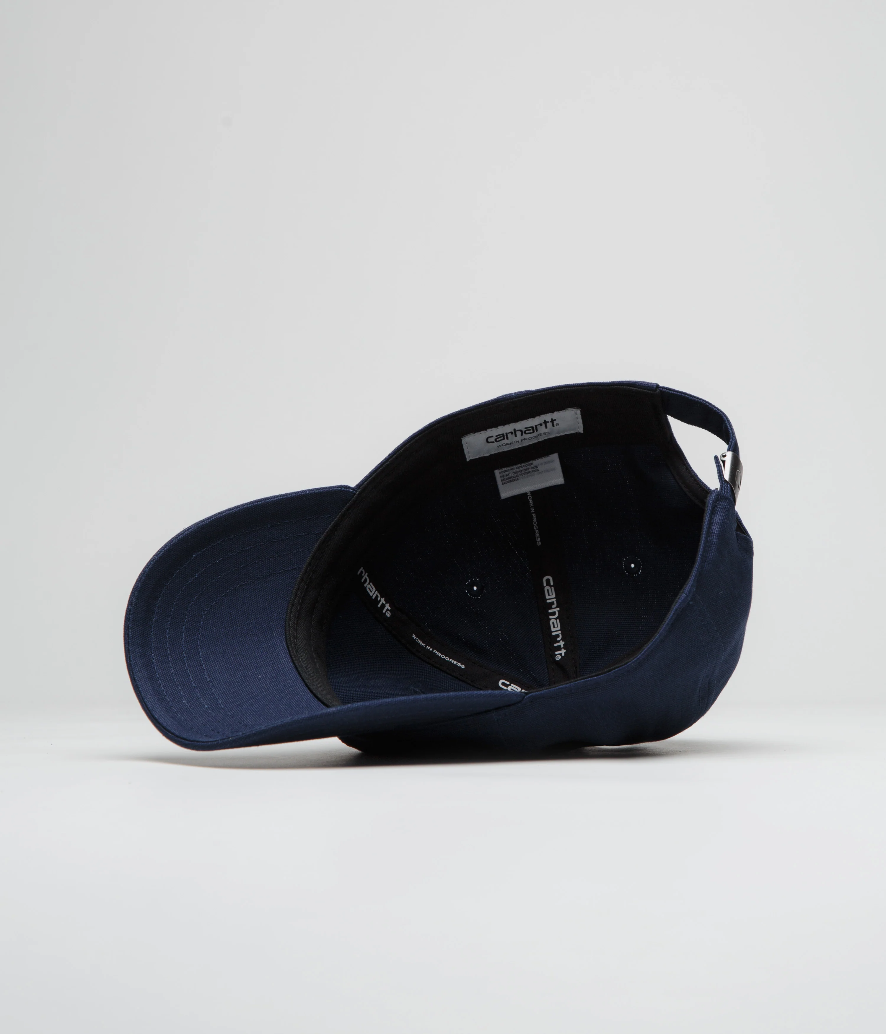 Carhartt Canvas Script Cap - Air Force Blue / Malbec - Image 4
