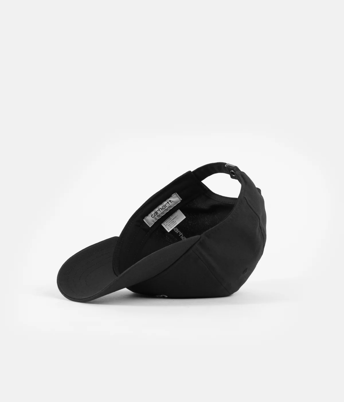 Carhartt Canvas Script Cap - Black / White - Image 4