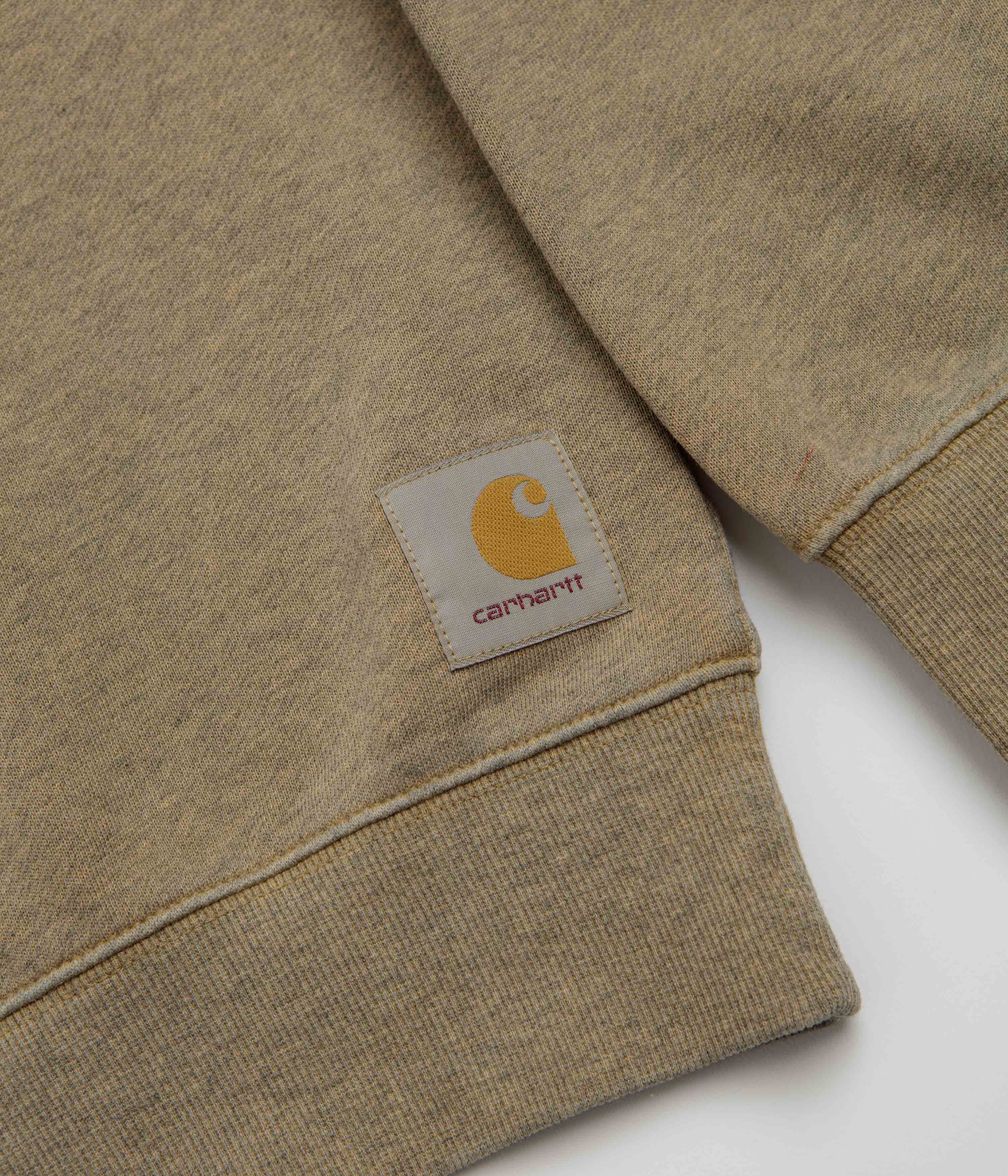 Carhartt Caspian Crewneck Sweatshirt - Dusty Hamilton Brown Heather - Image 3