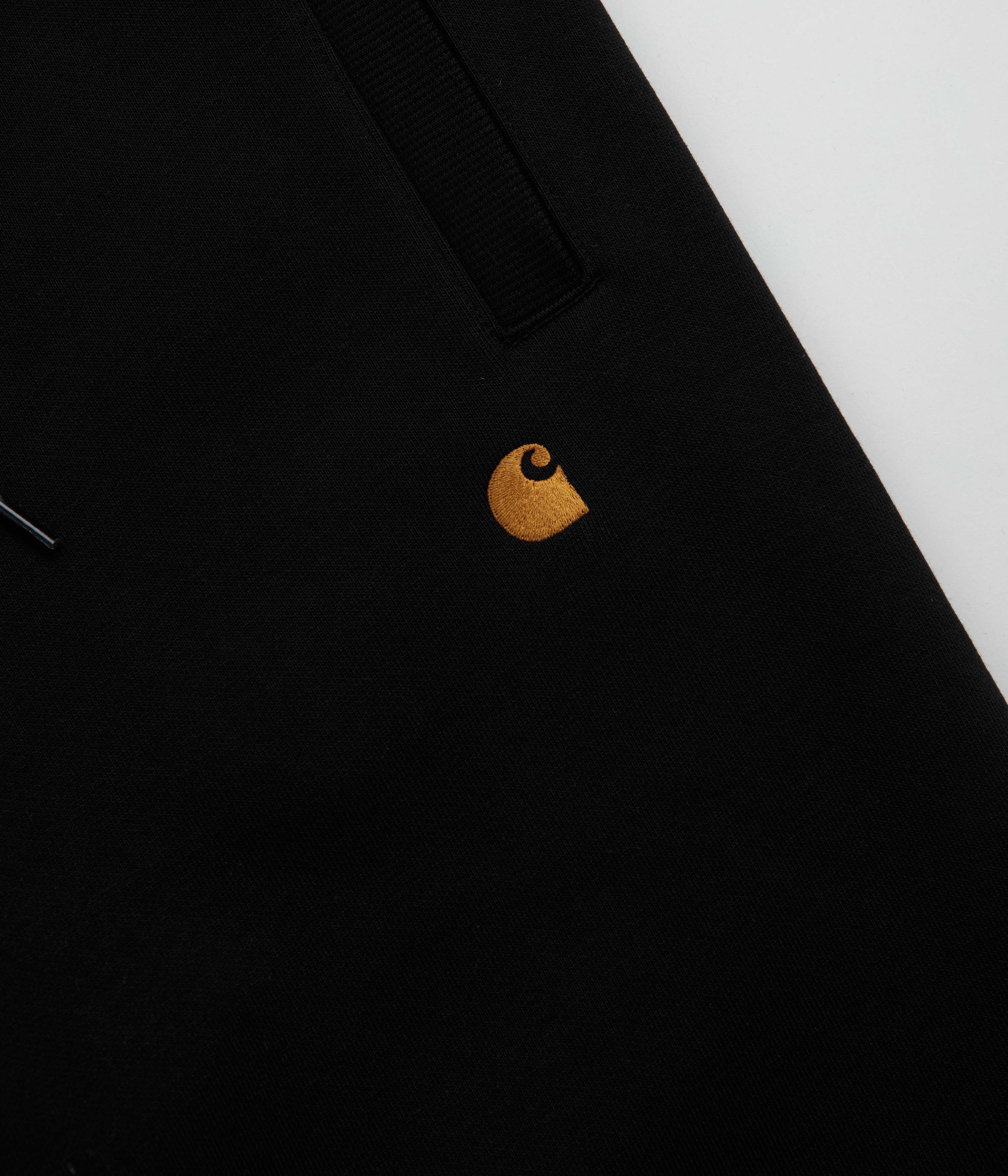 Carhartt Chase Sweatpants - Black / Black / Gold - Image 4