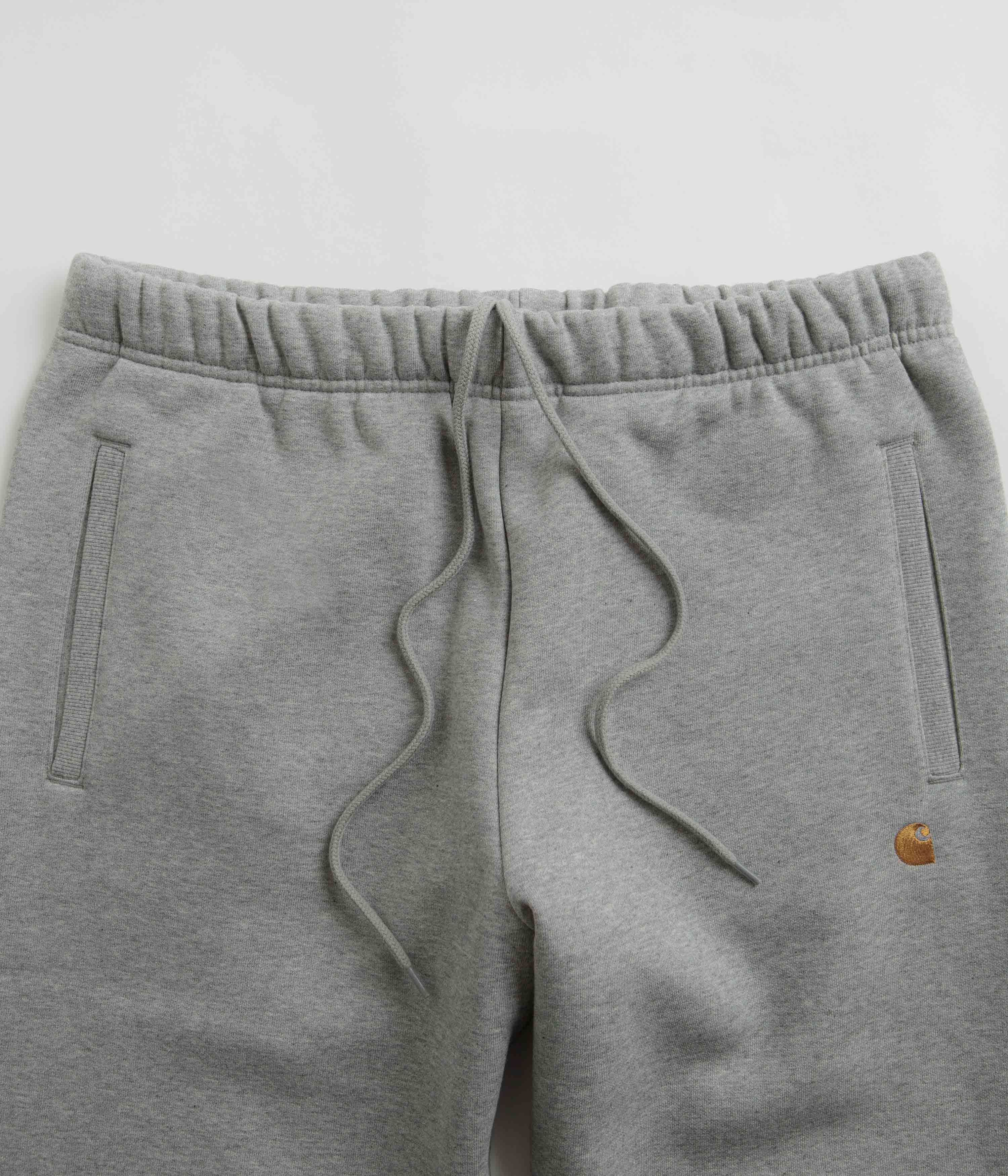 Carhartt Chase Sweatpants - Grey Heather / Gold - Image 4