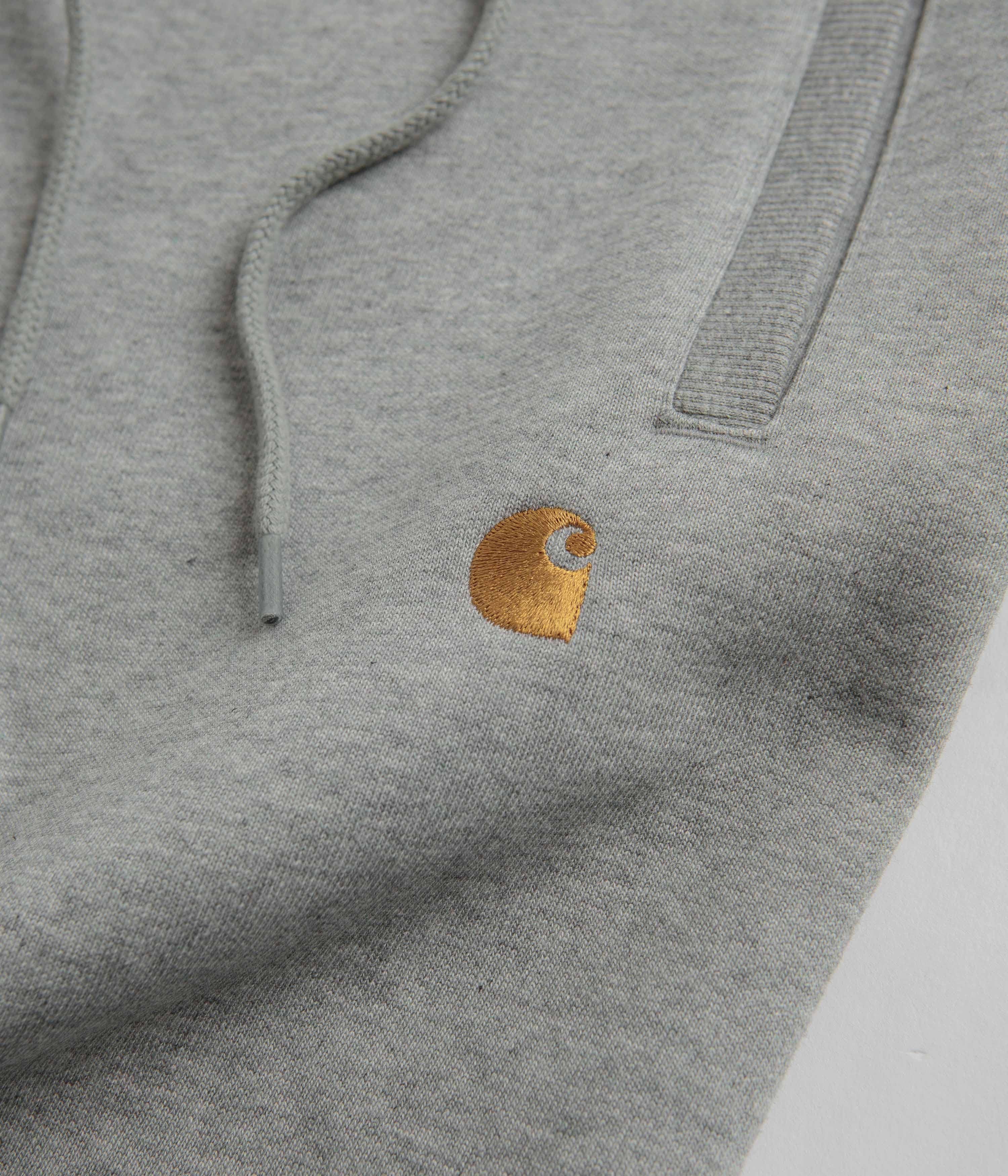 Carhartt Chase Sweatpants - Grey Heather / Gold - Image 6