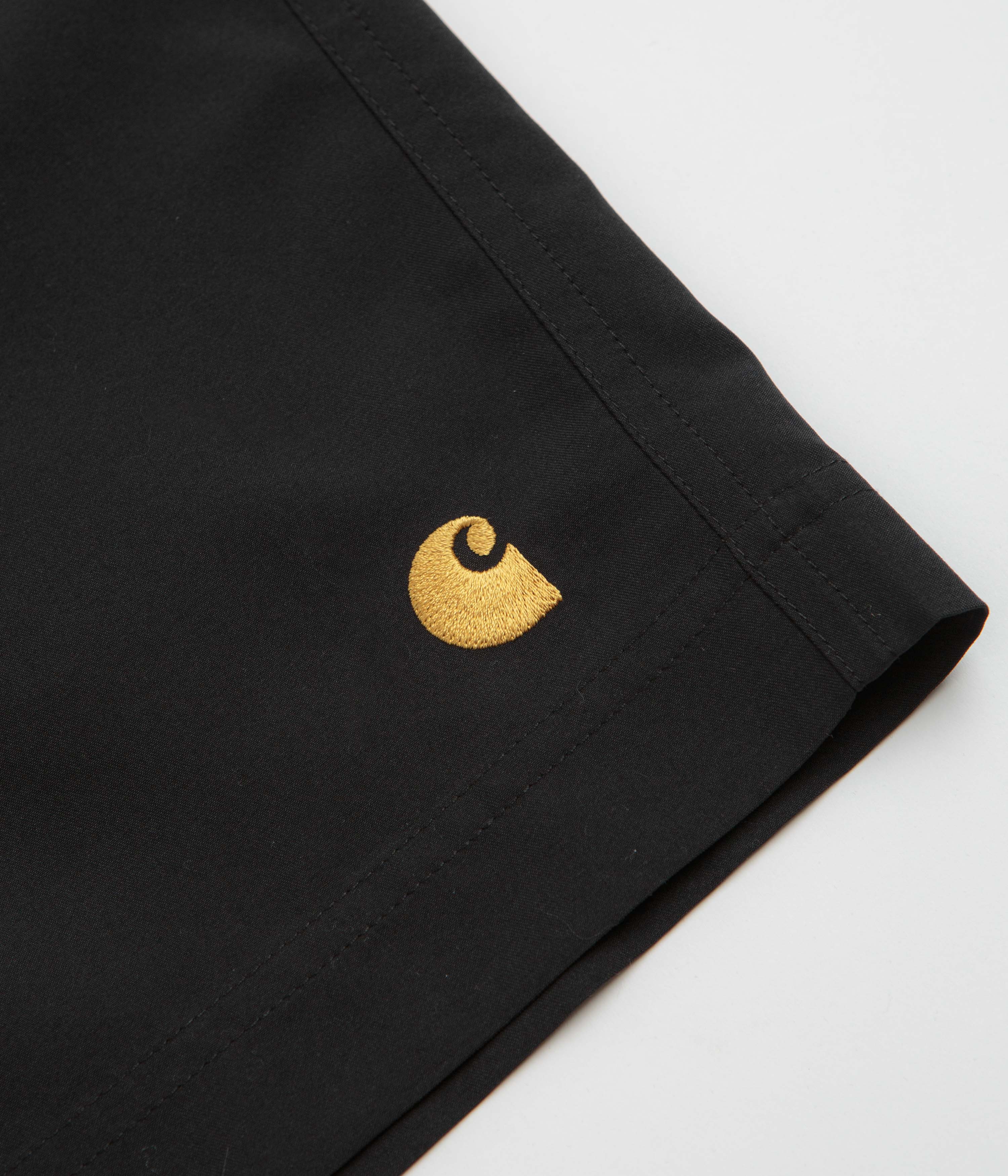 Carhartt Chase Swim Trunks - Black / Gold - Image 5