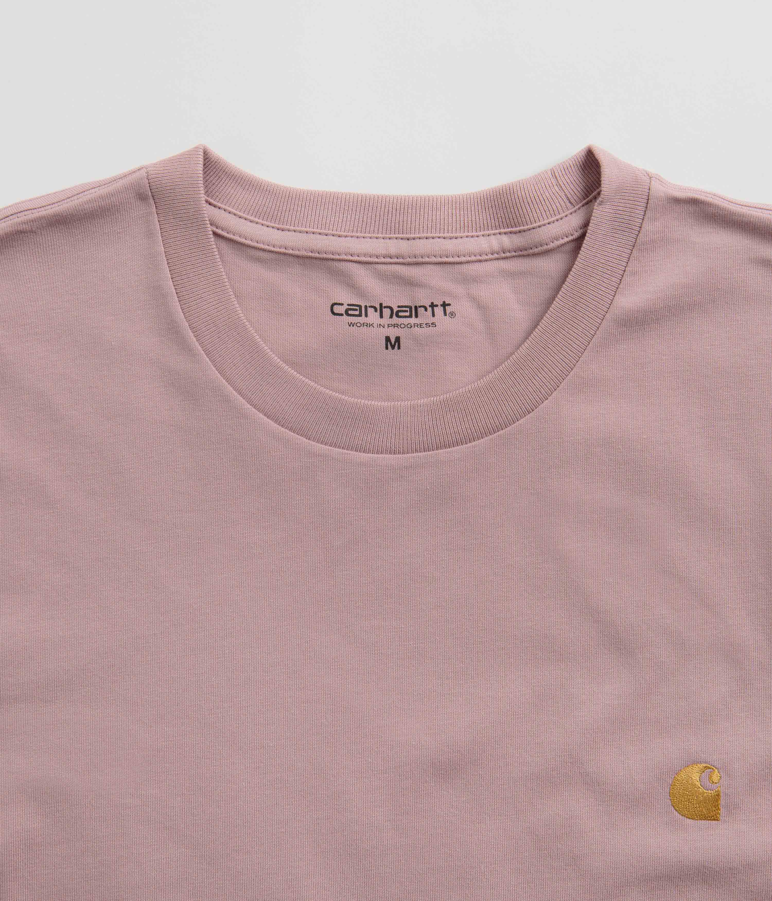 Carhartt Chase T-Shirt - Glassy Pink / Gold - Image 3