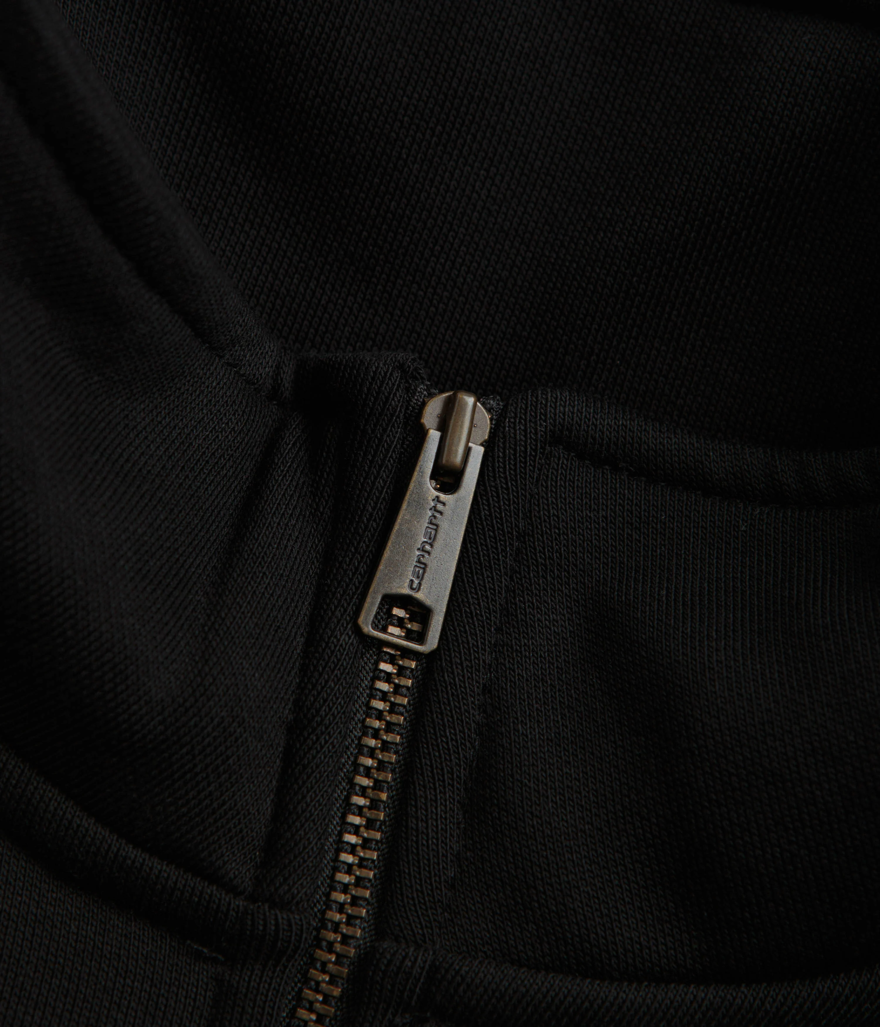 Carhartt Chase Zip Neck Sweatshirt - Black / Gold - Image 5